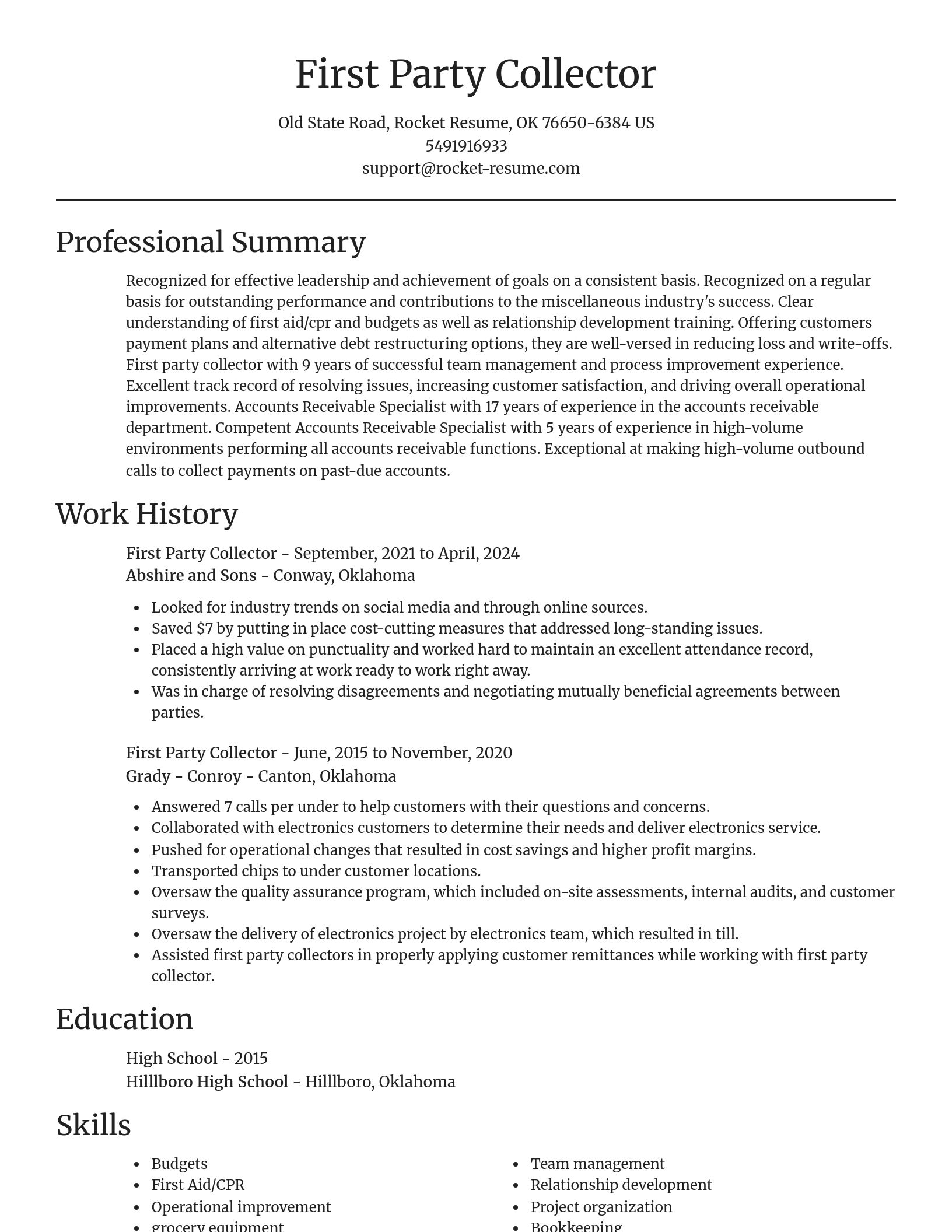 Focal Point resume template