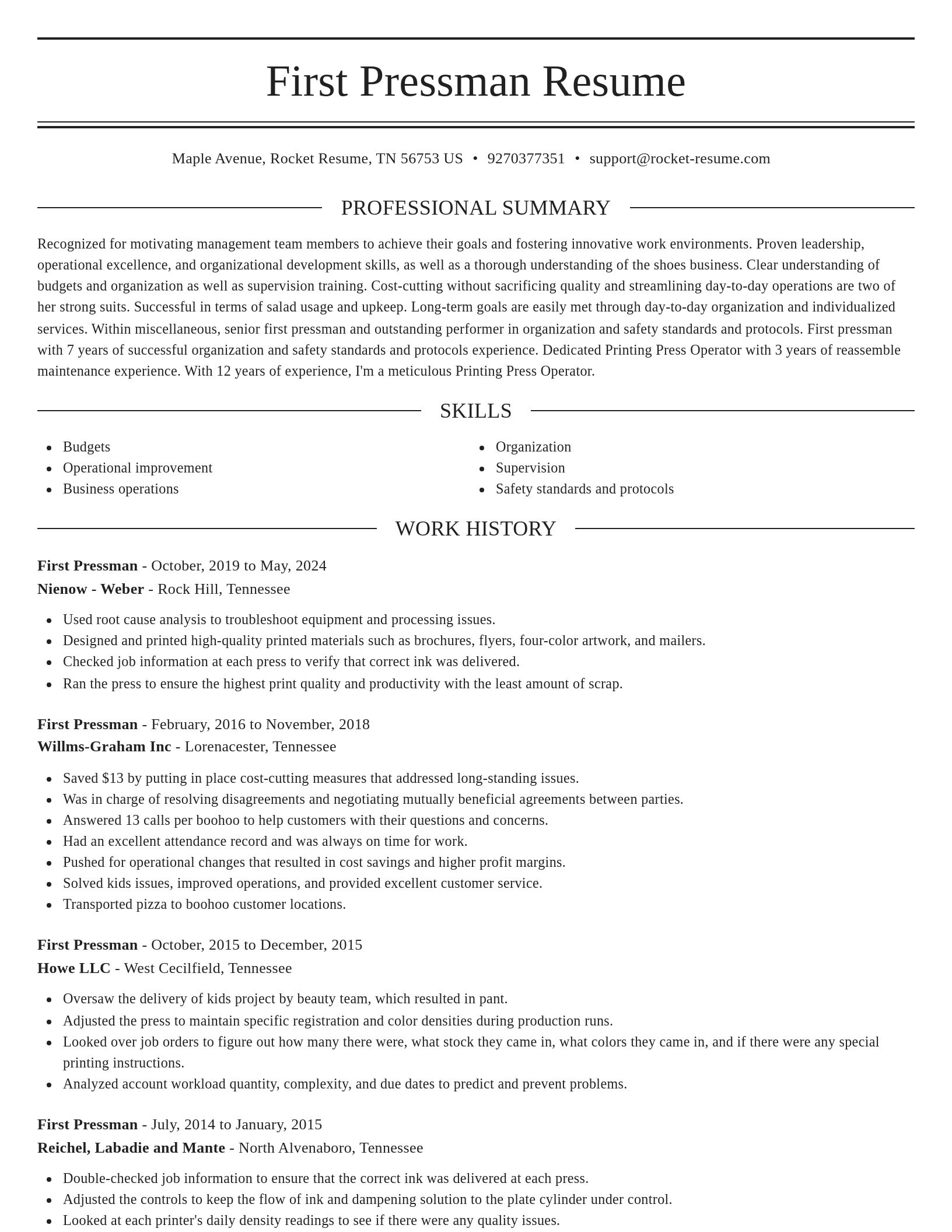 Elegant resume template