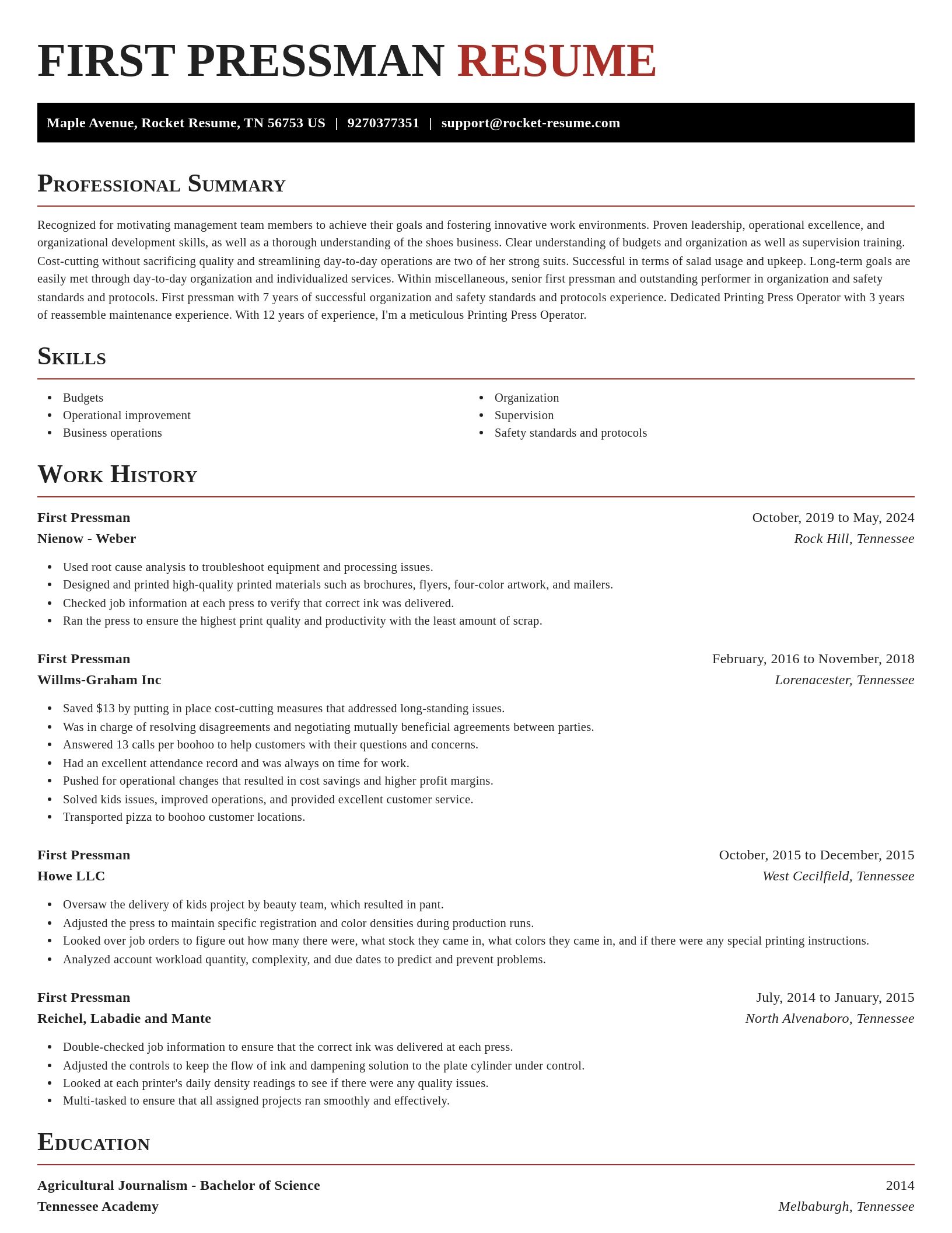 Exquisite resume template