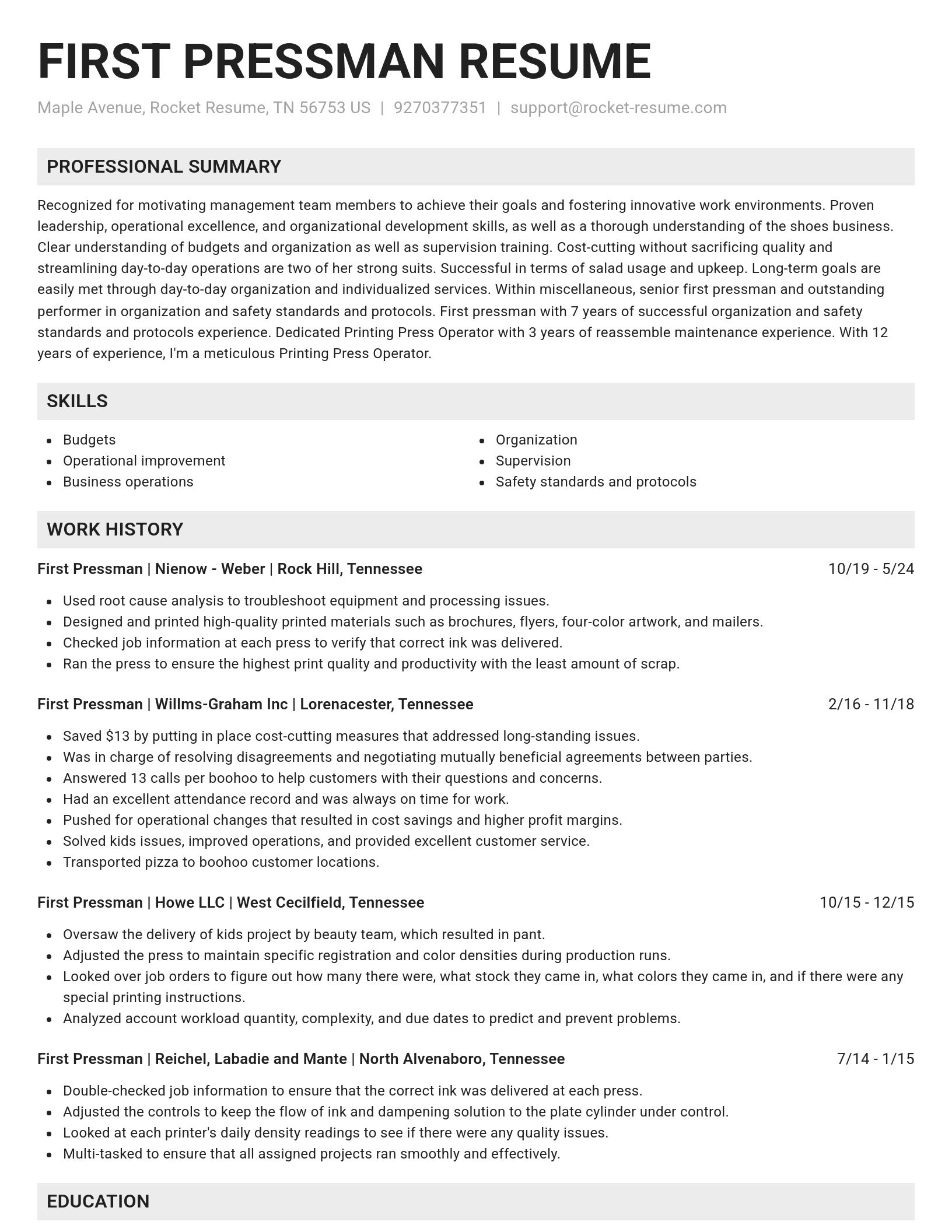 Genius resume template