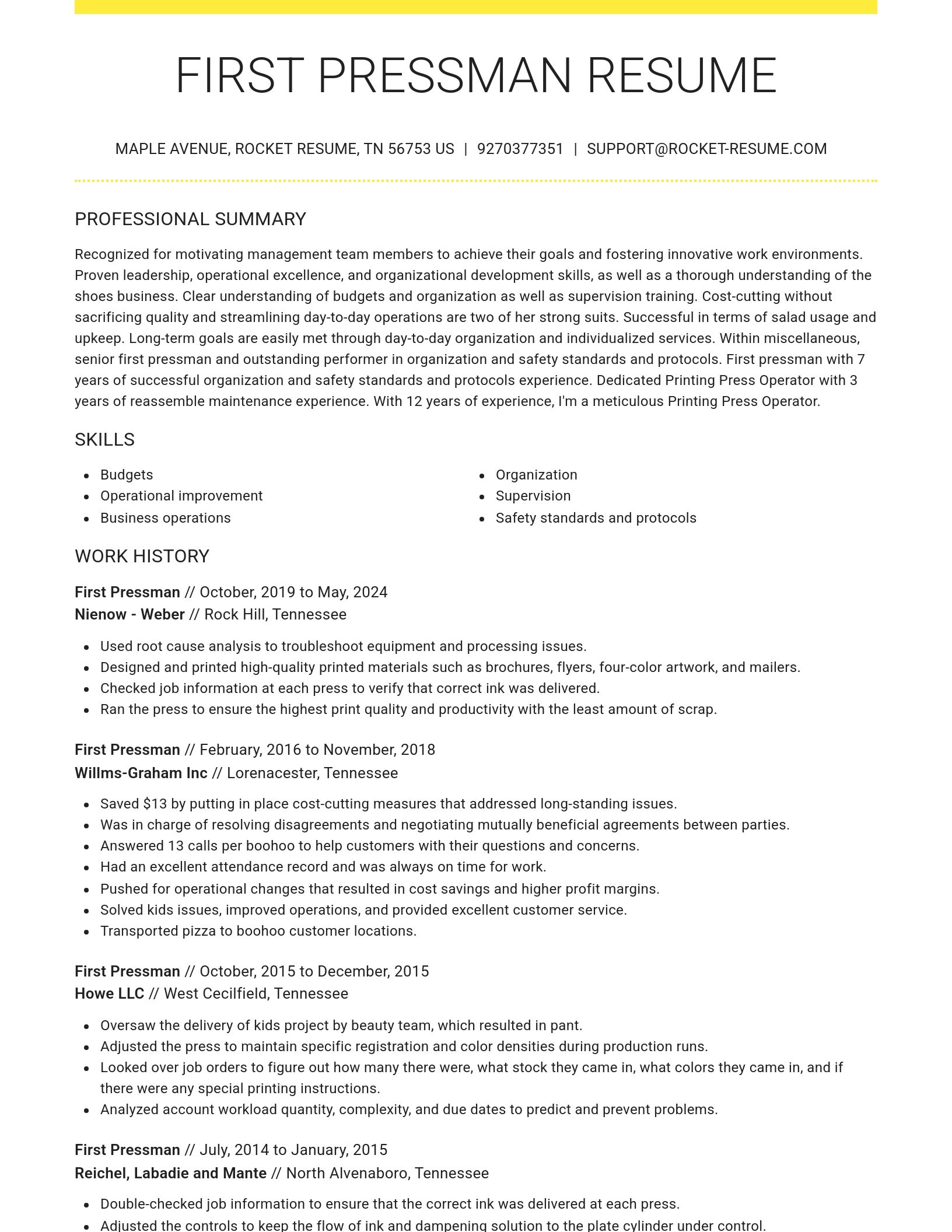 Grand resume template