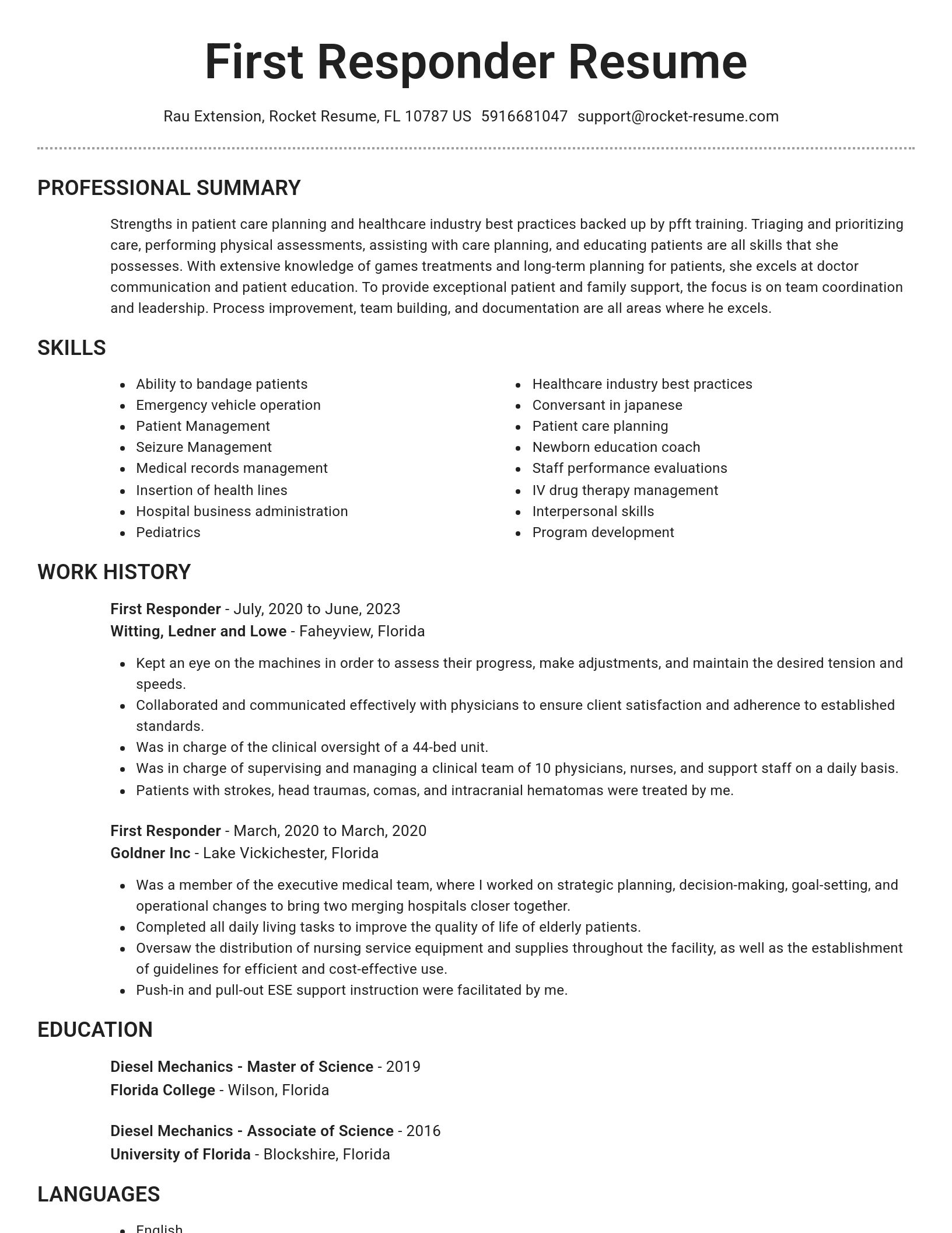 Brilliant resume template
