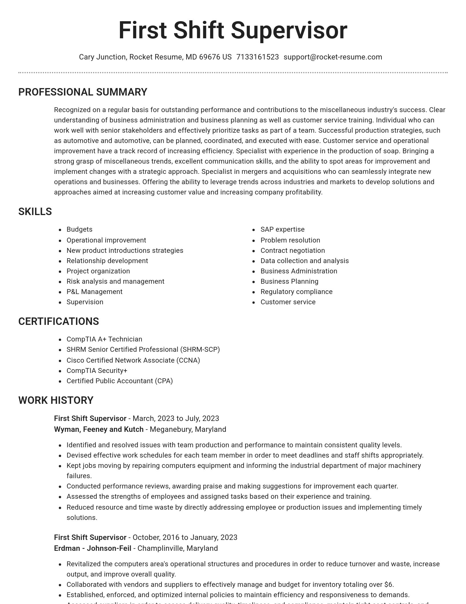 Brilliant resume template