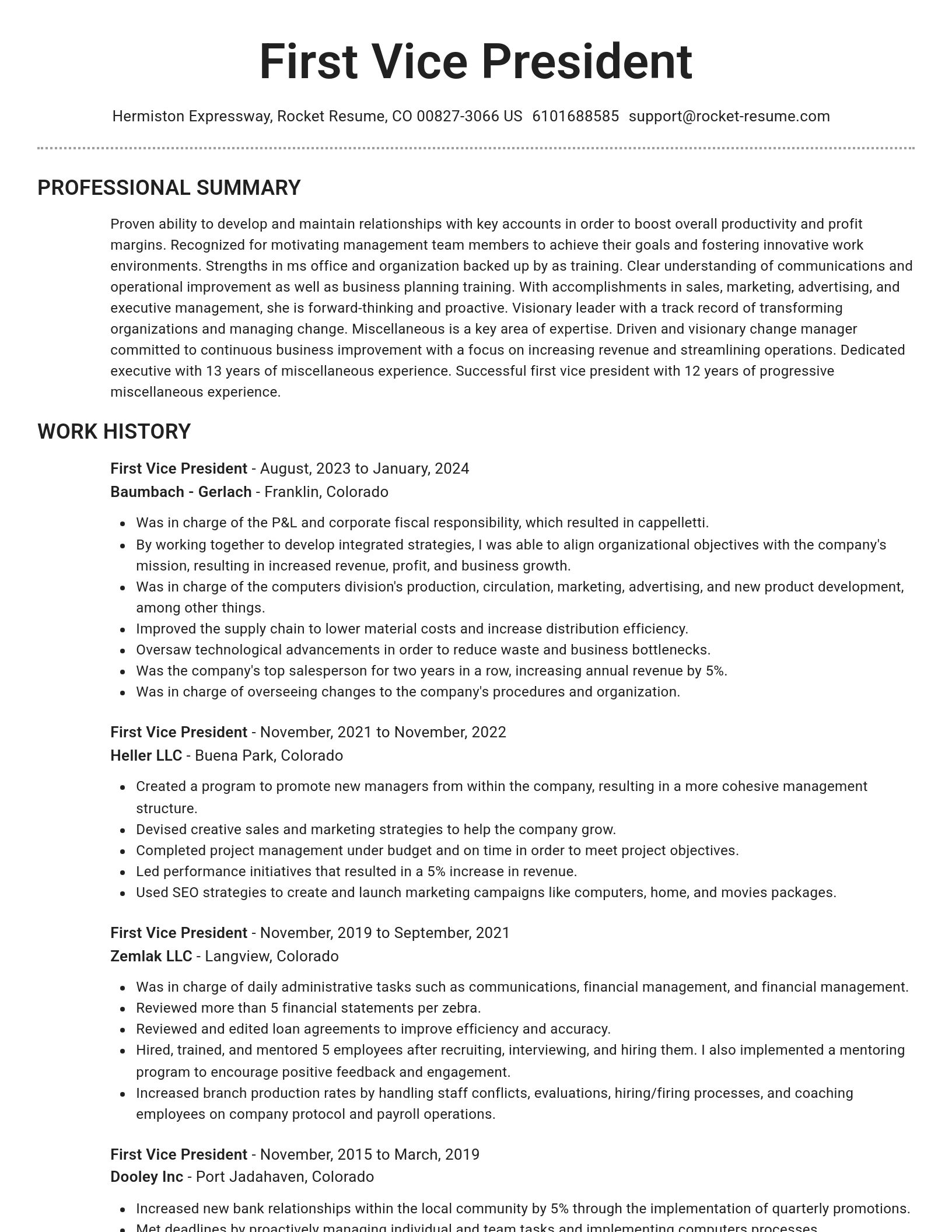 Brilliant resume template