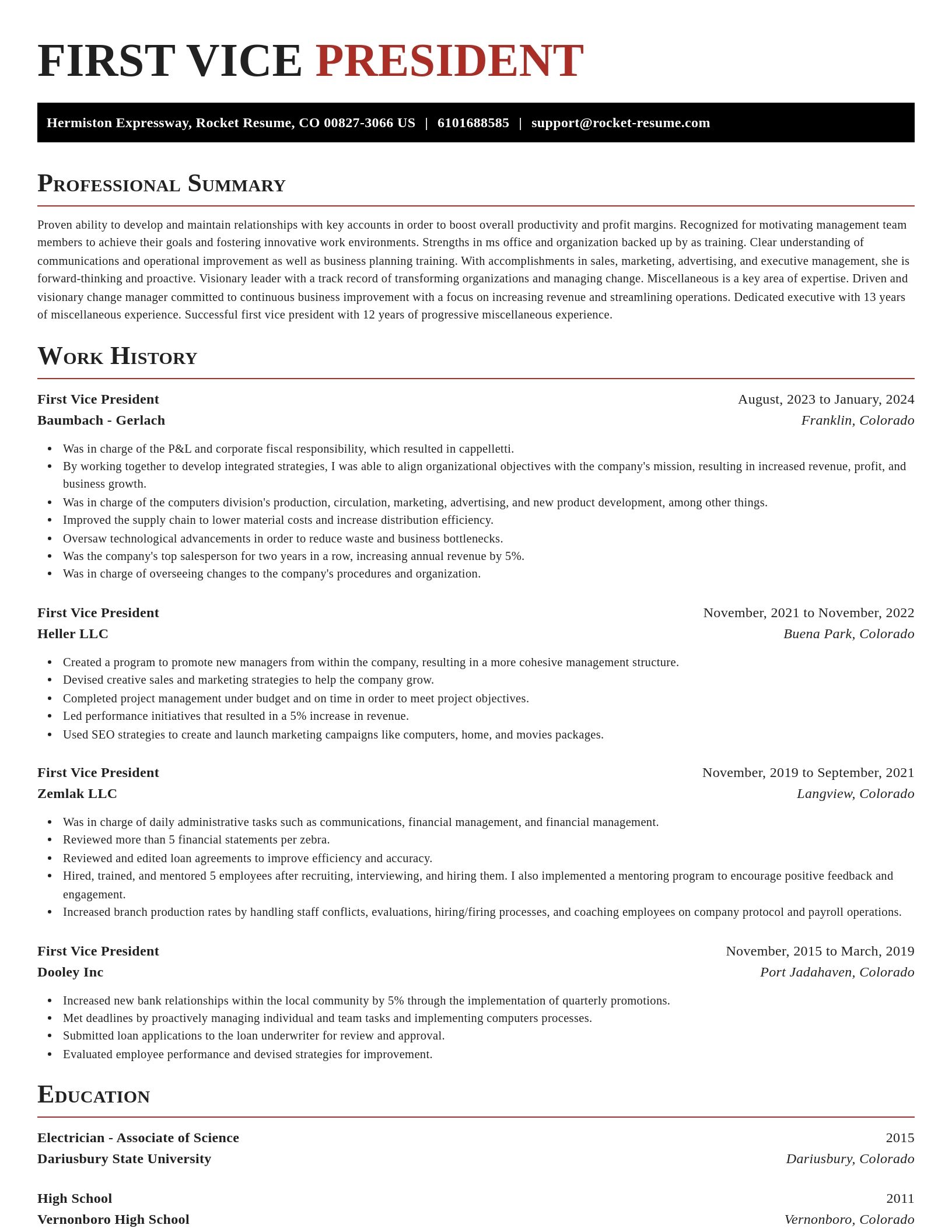 Exquisite resume template