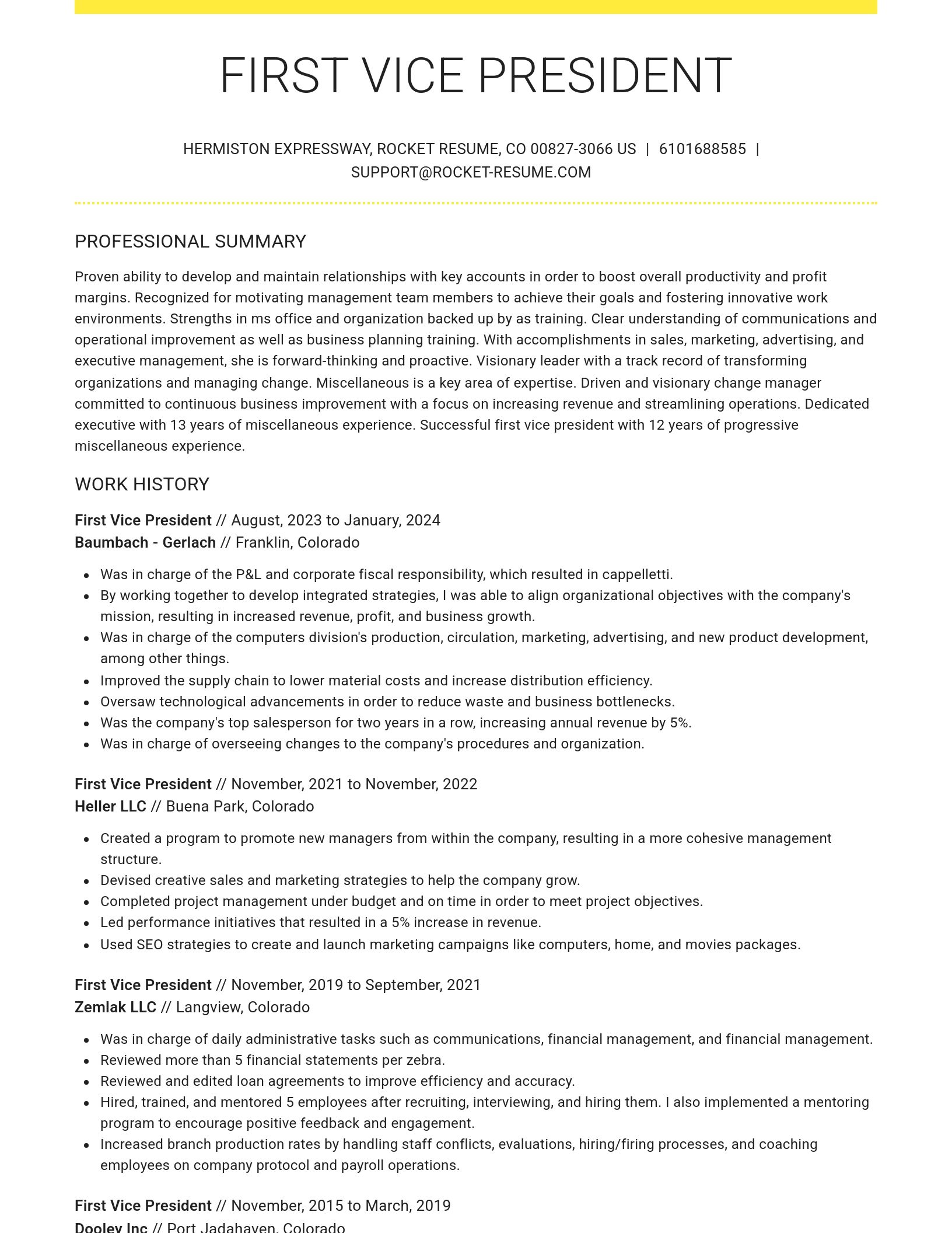 Grand resume template