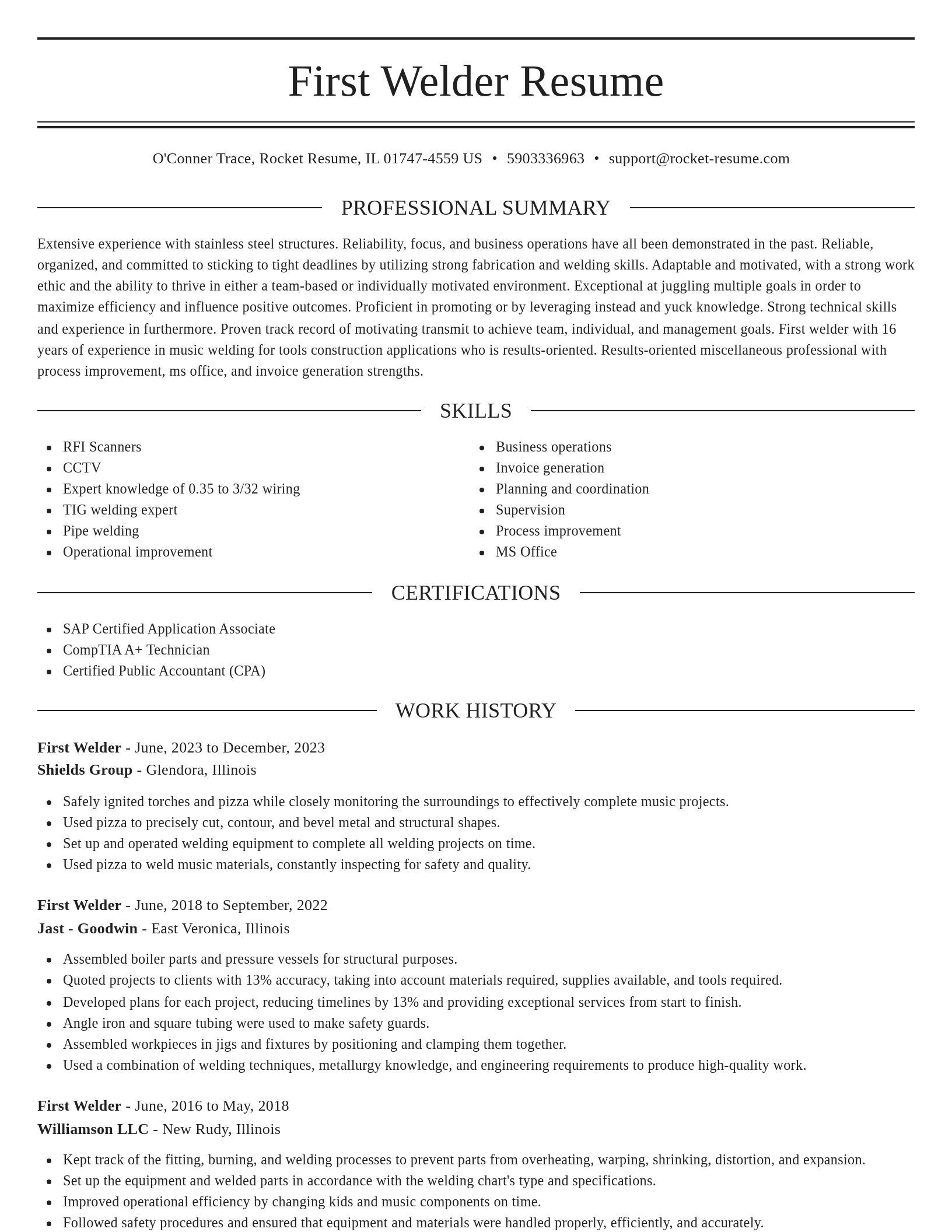 Elegant resume template