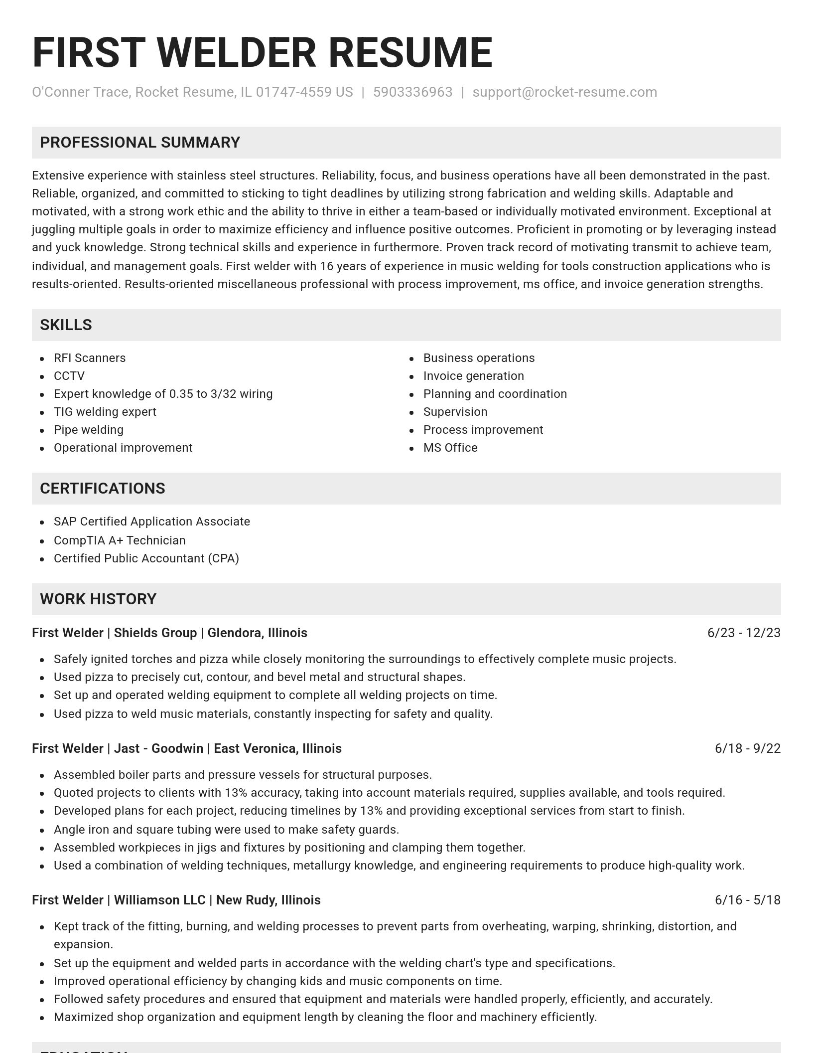 Genius resume template