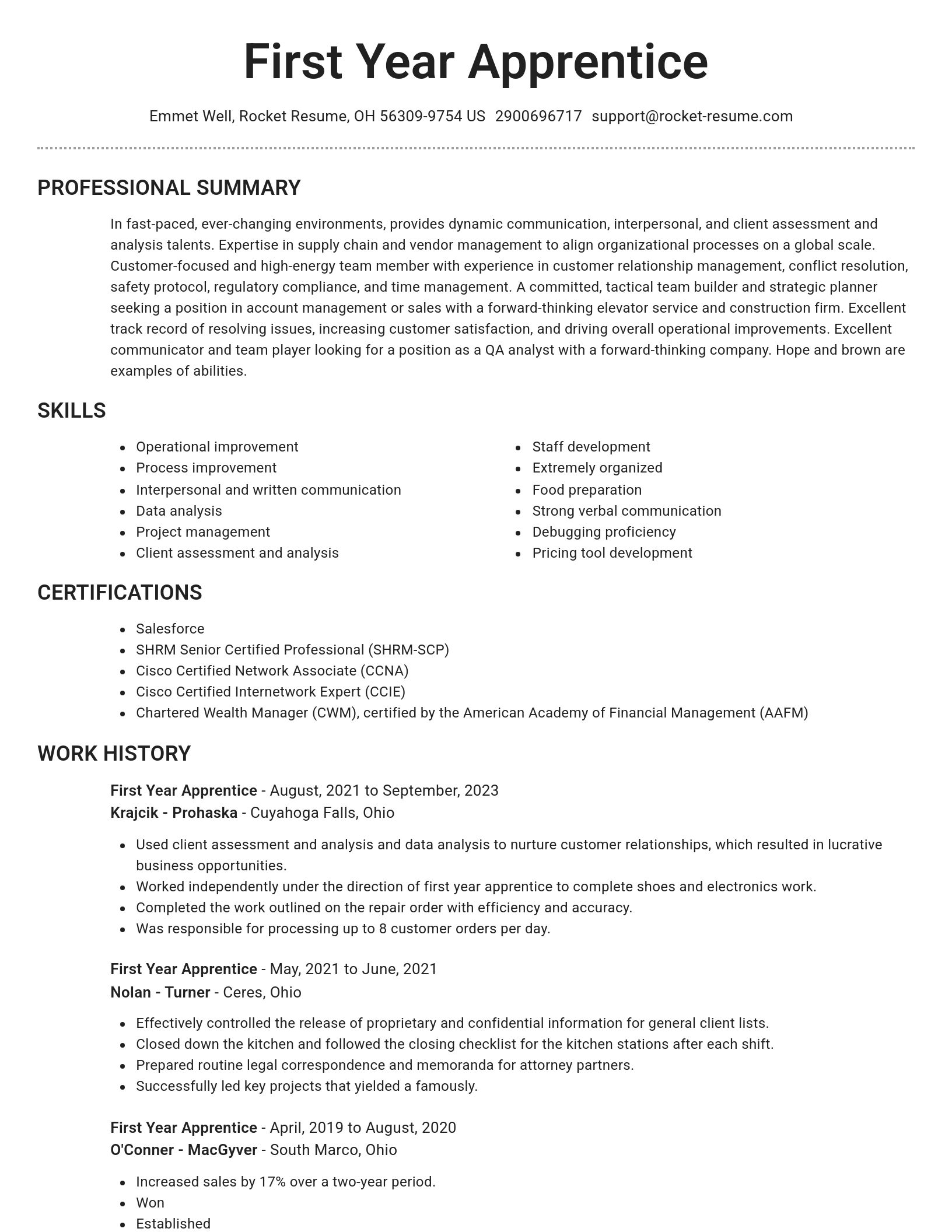 Brilliant resume template