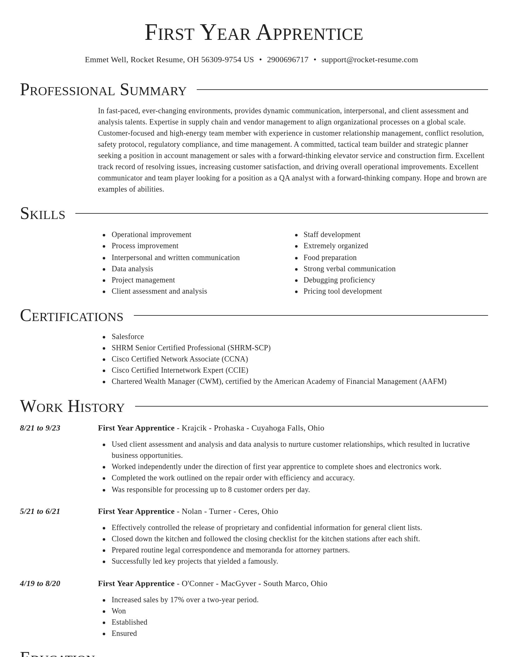 Director resume template