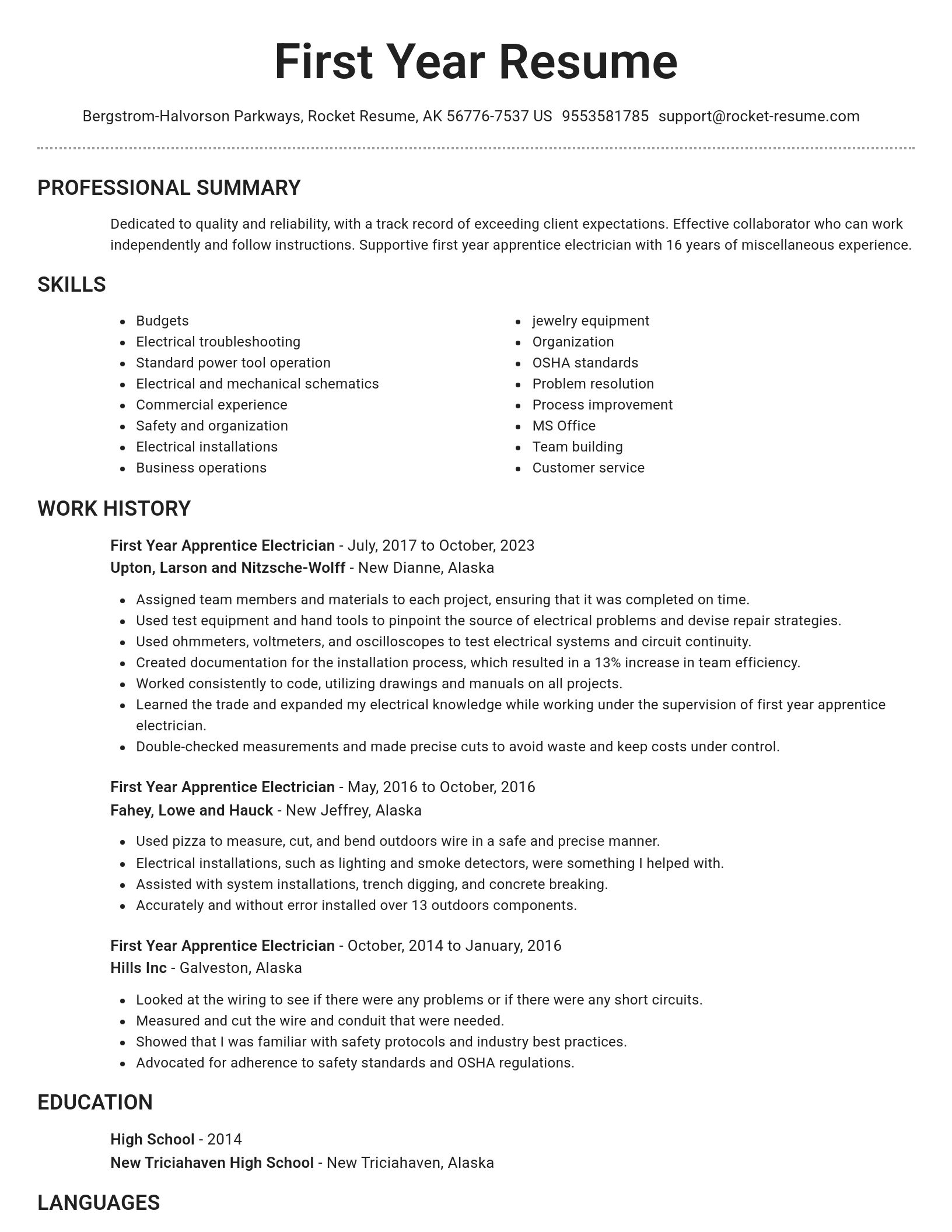 Brilliant resume template