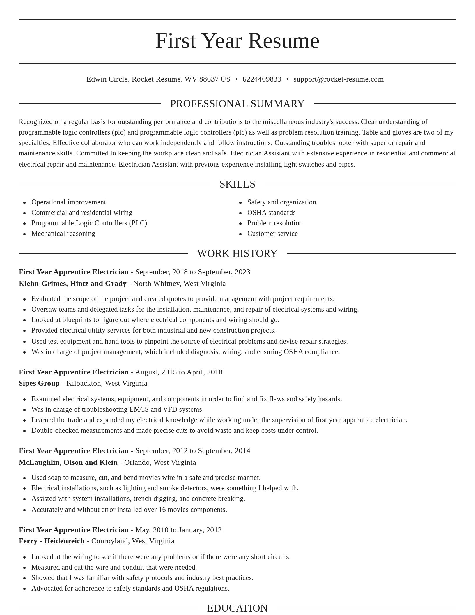Elegant resume template
