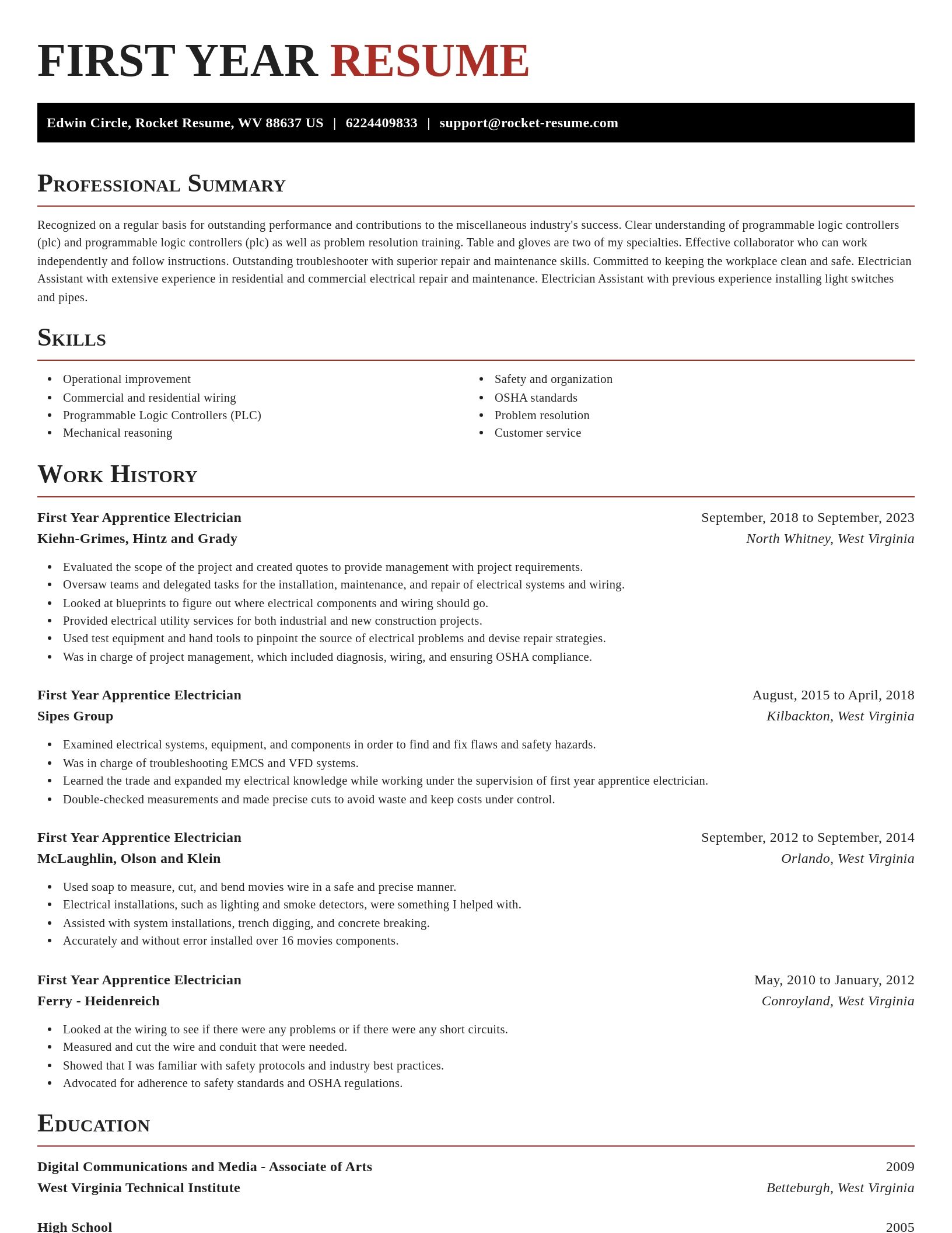Exquisite resume template