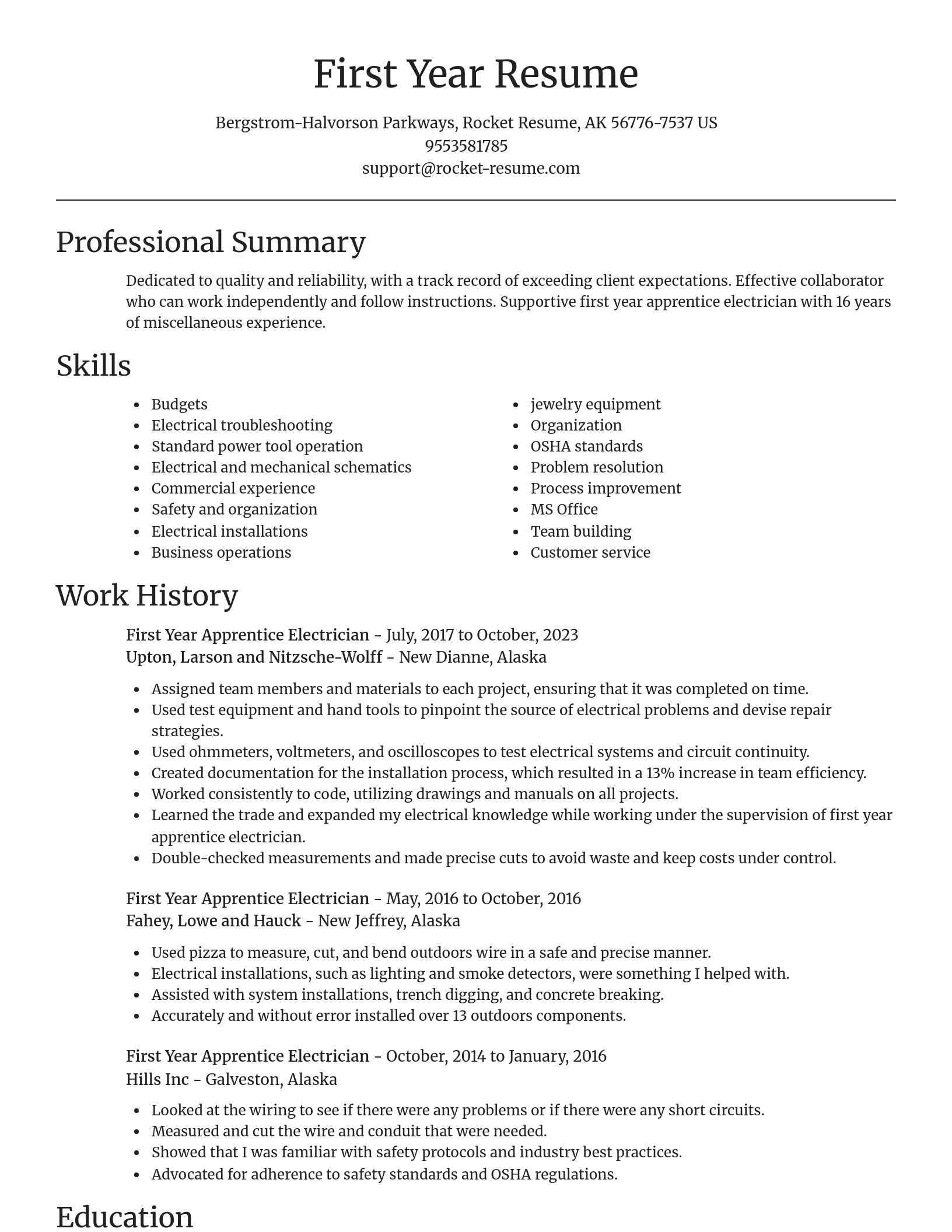 Focal Point resume template