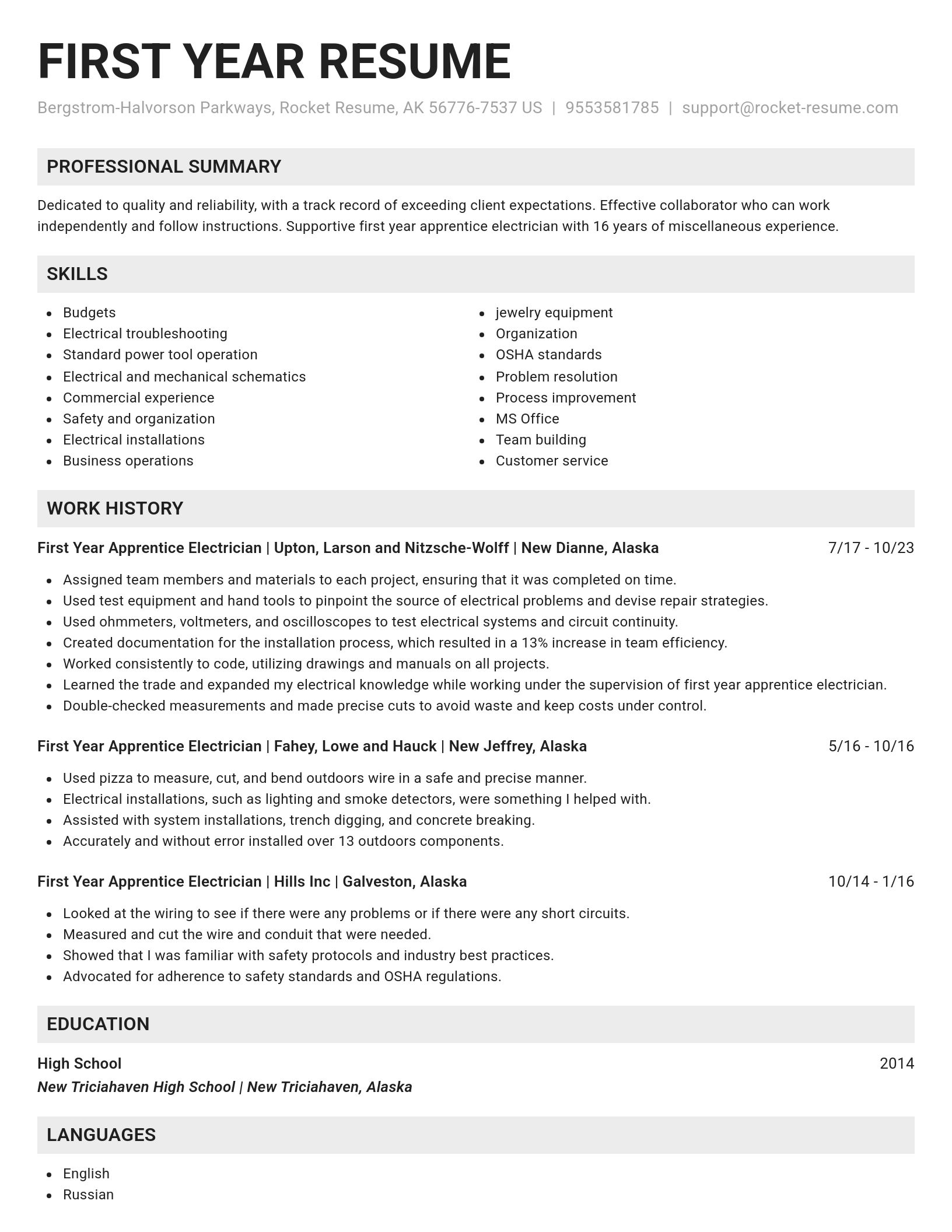 Genius resume template