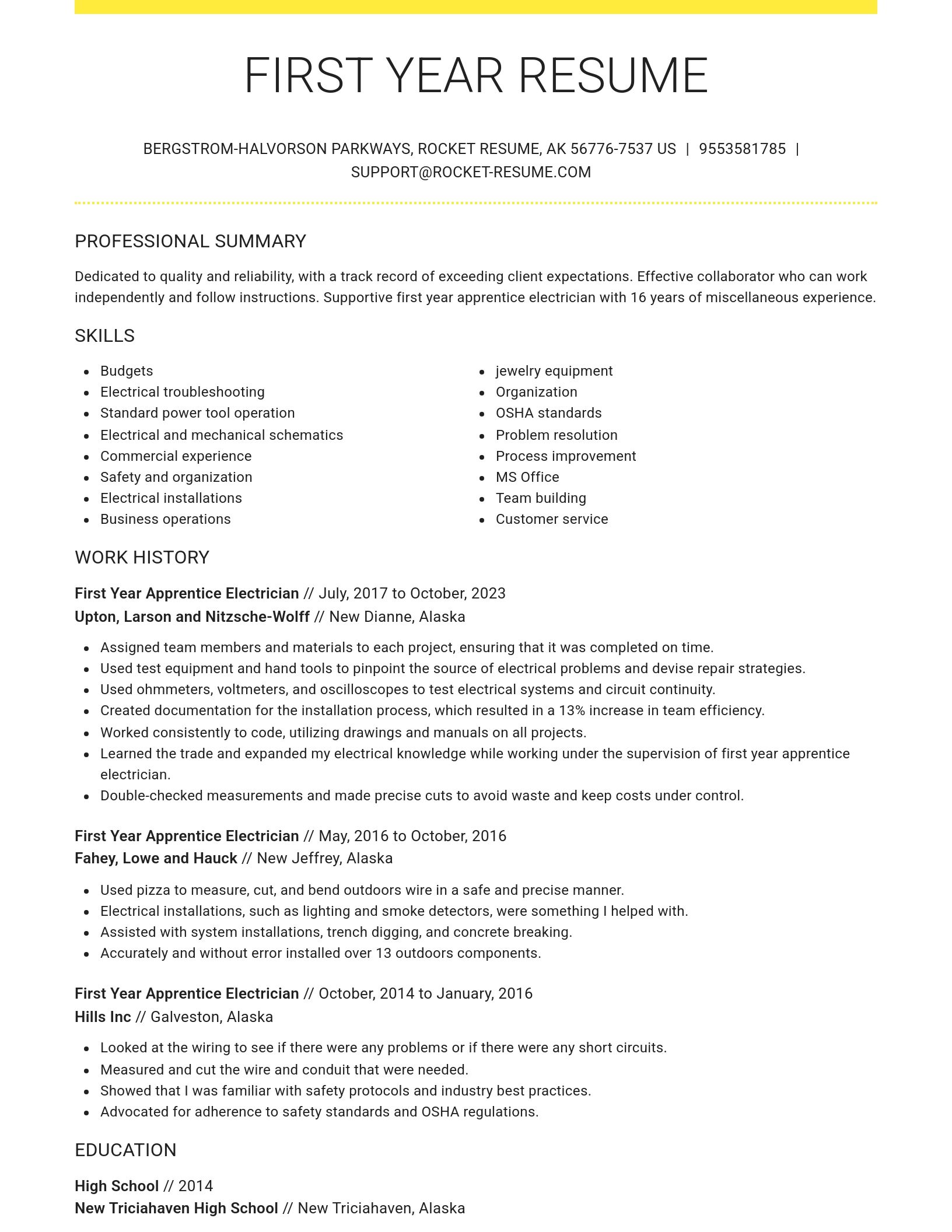 Grand resume template