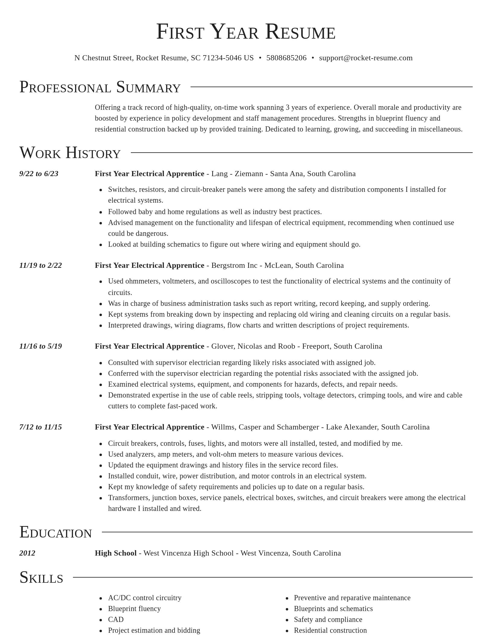 Director resume template