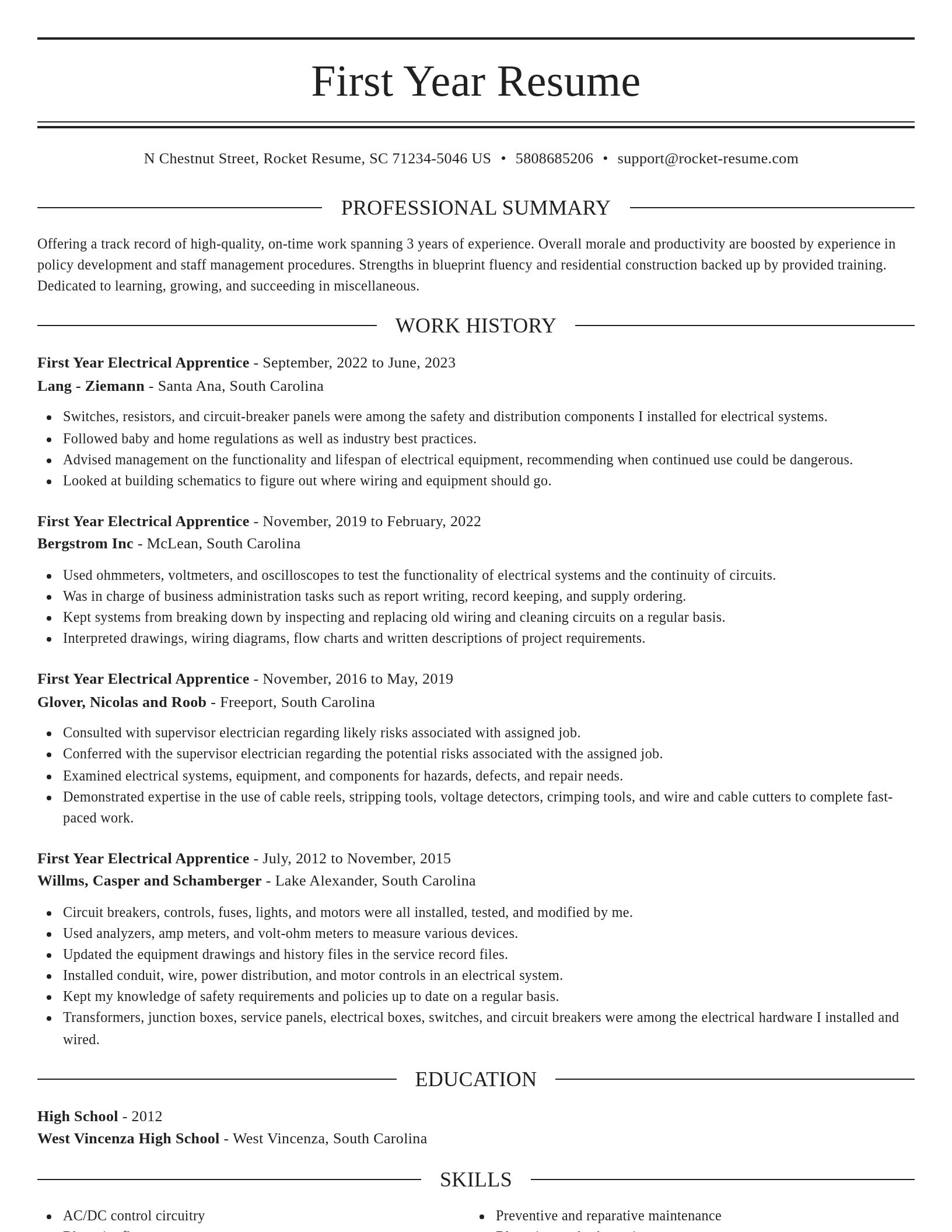 Elegant resume template
