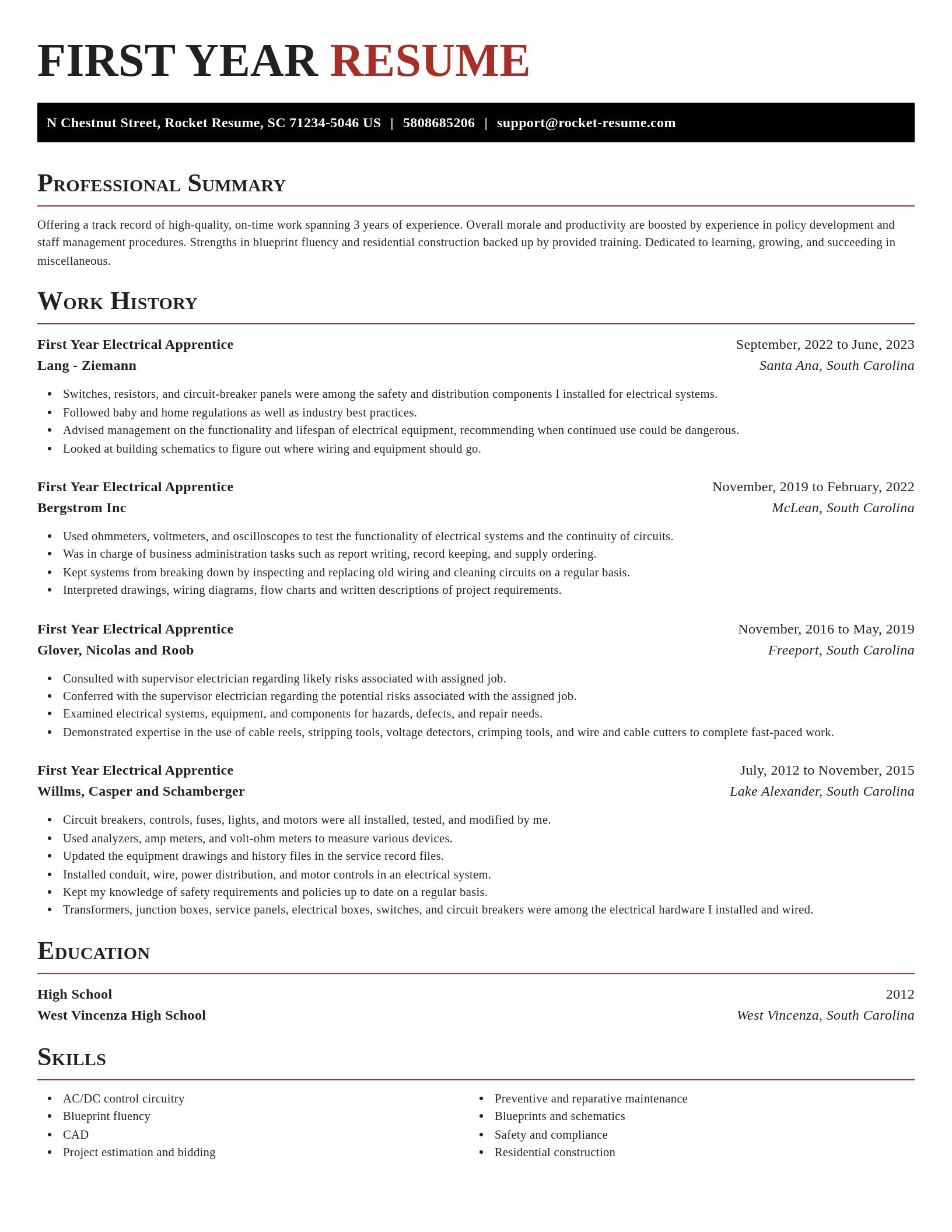 Exquisite resume template
