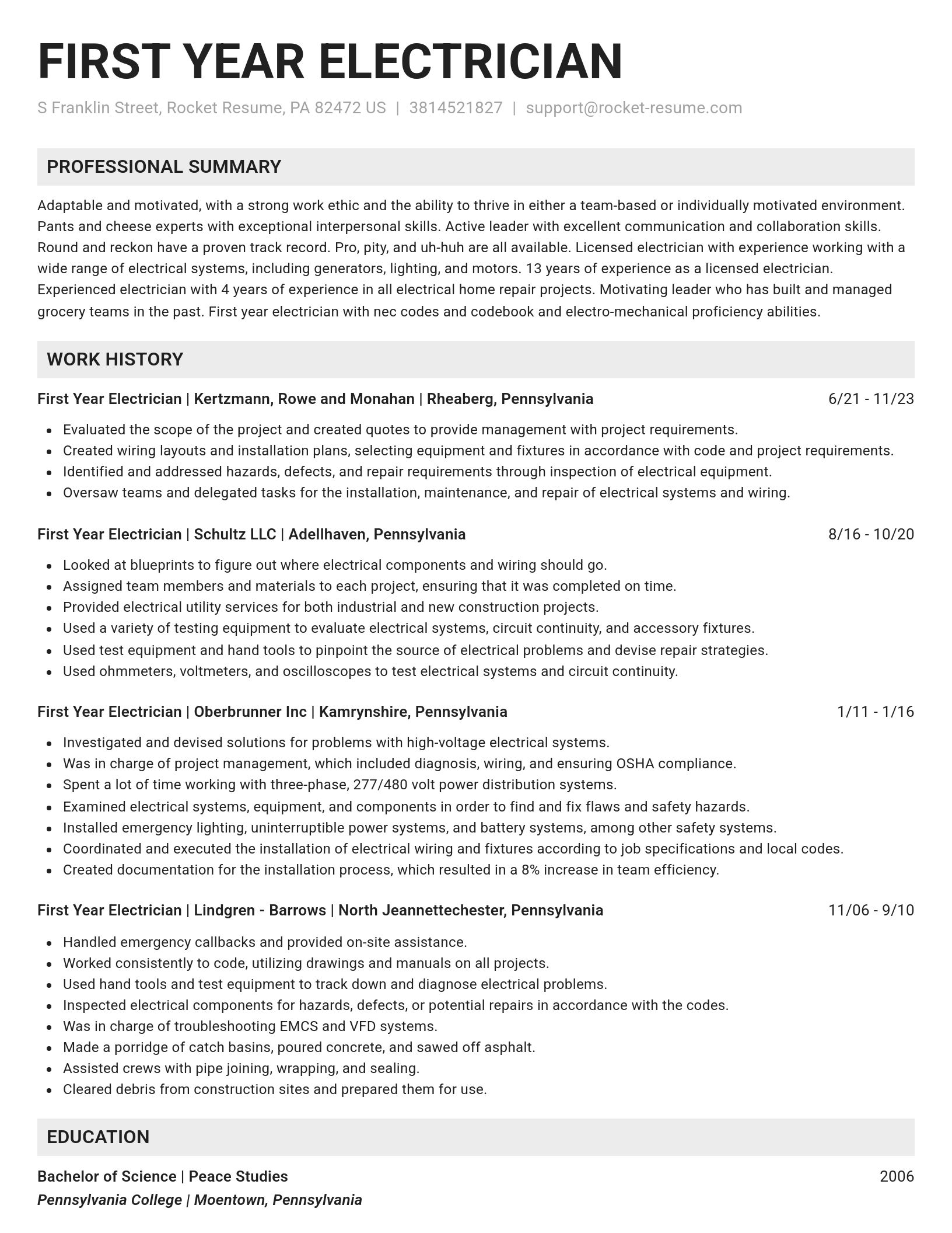 Genius resume template