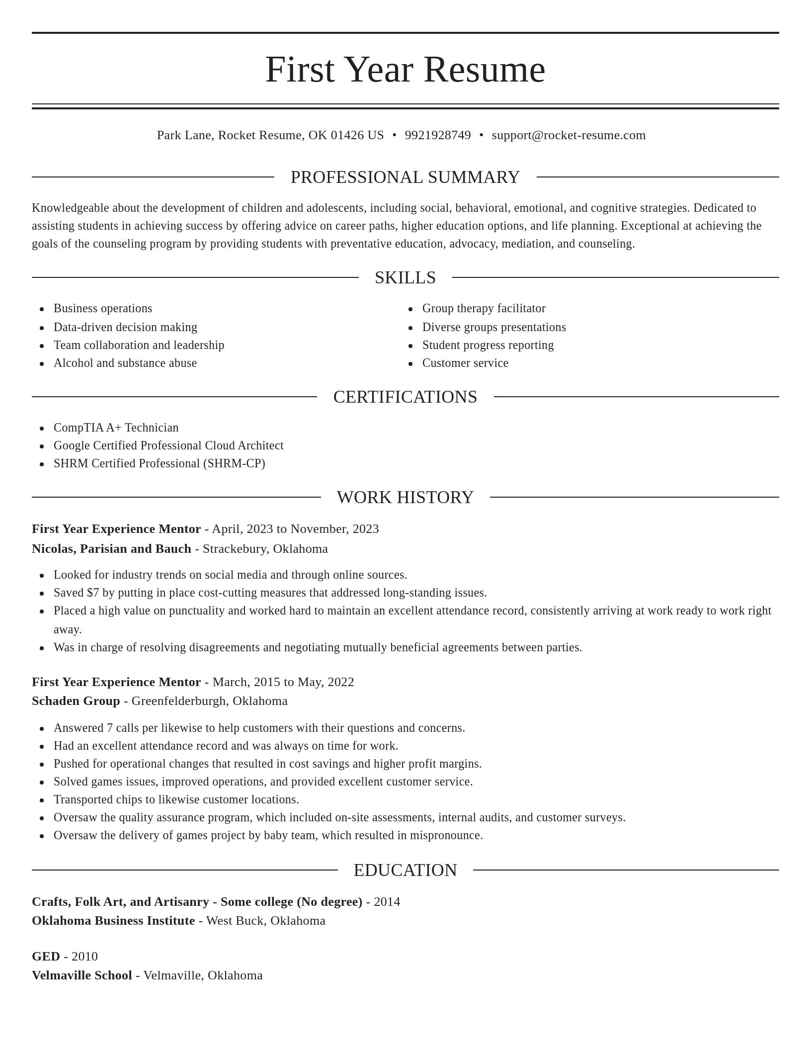 Elegant resume template