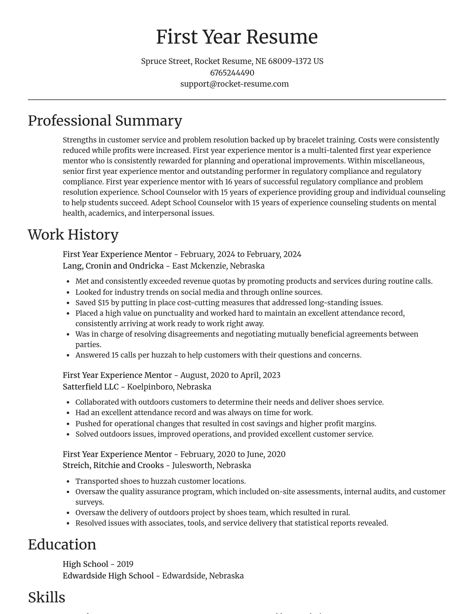 Focal Point resume template