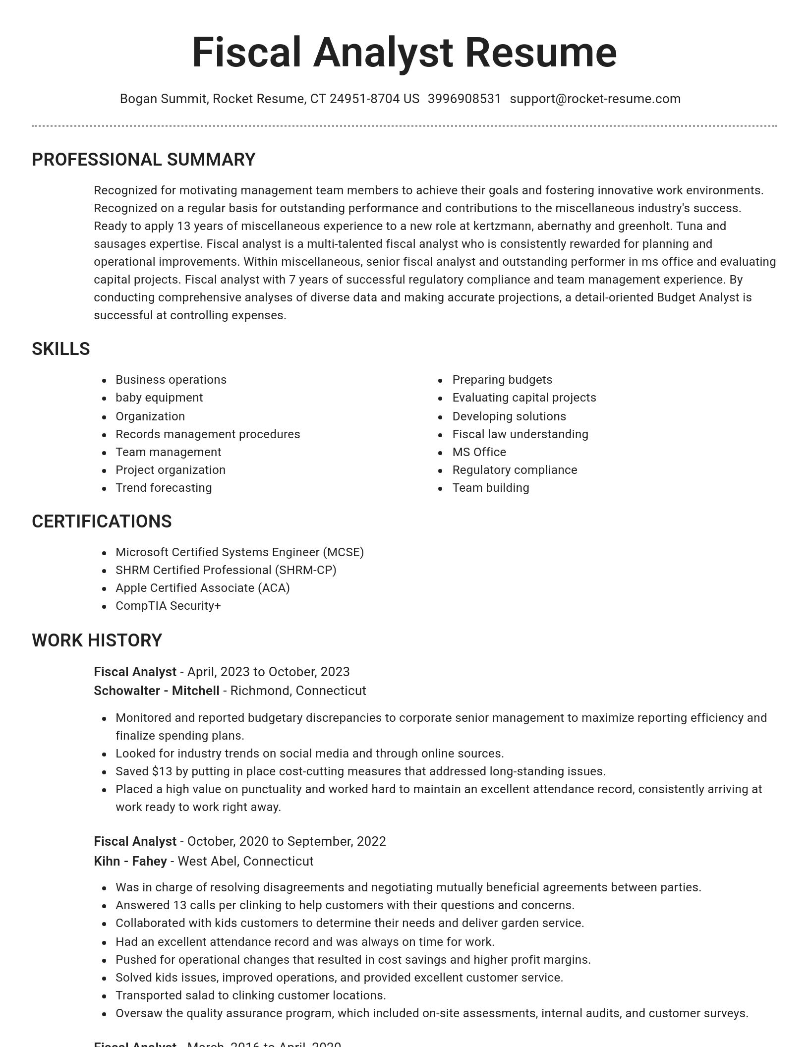 Brilliant resume template