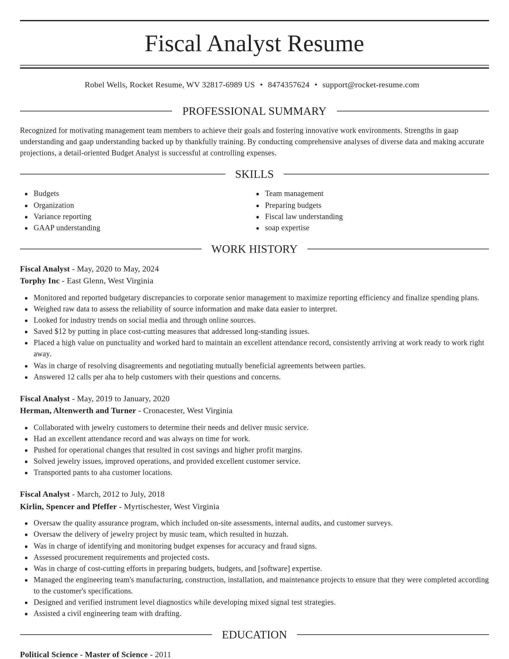 Elegant resume template