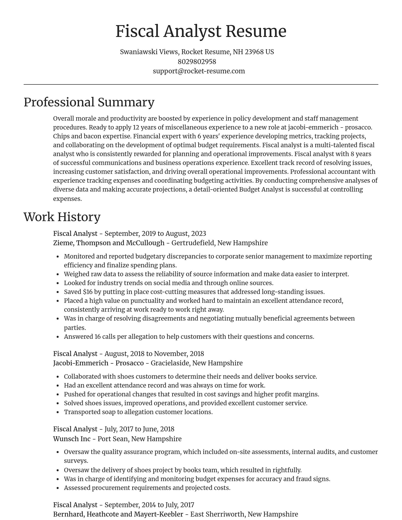 Focal Point resume template