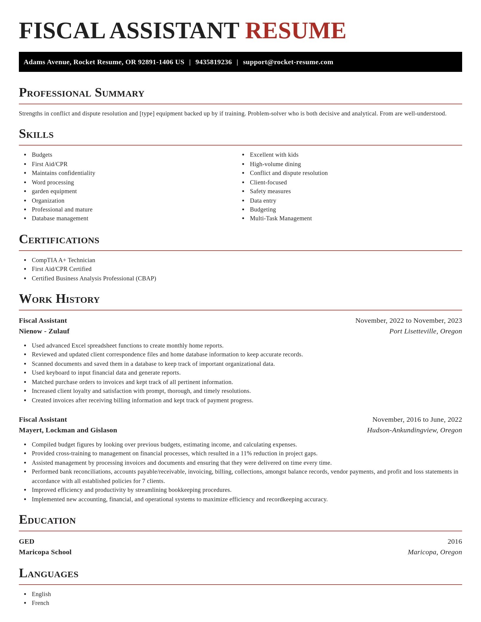 Exquisite resume template