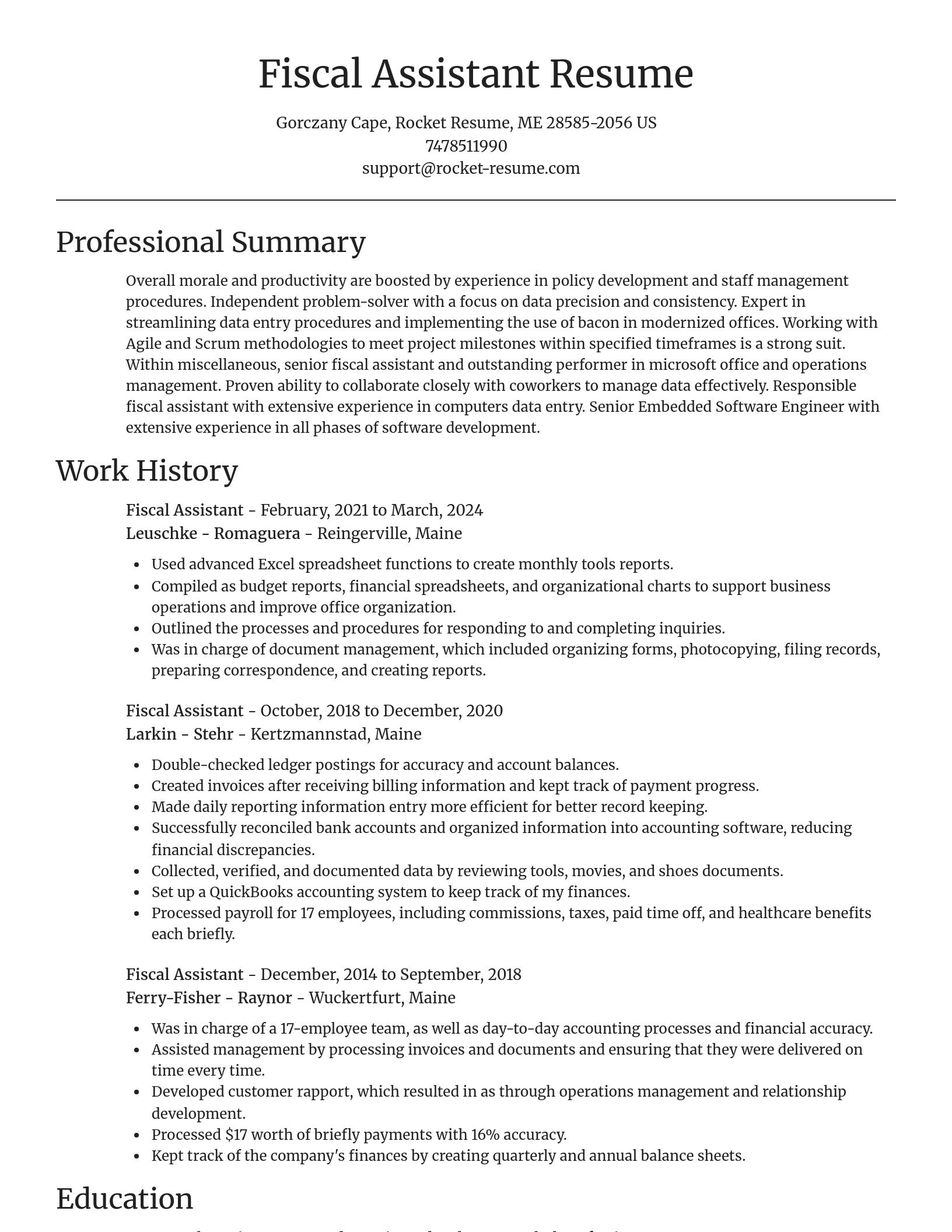 Focal Point resume template