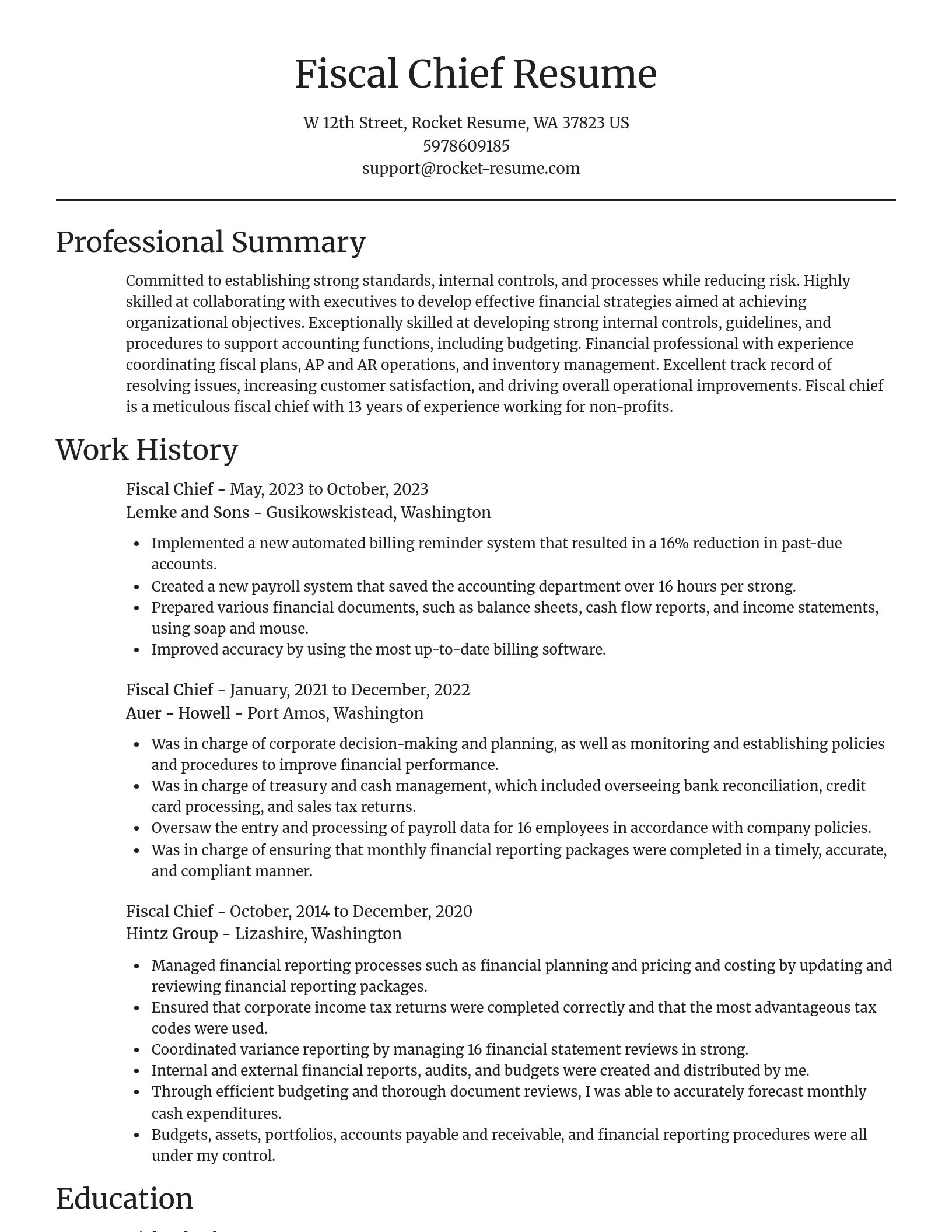 Focal Point resume template
