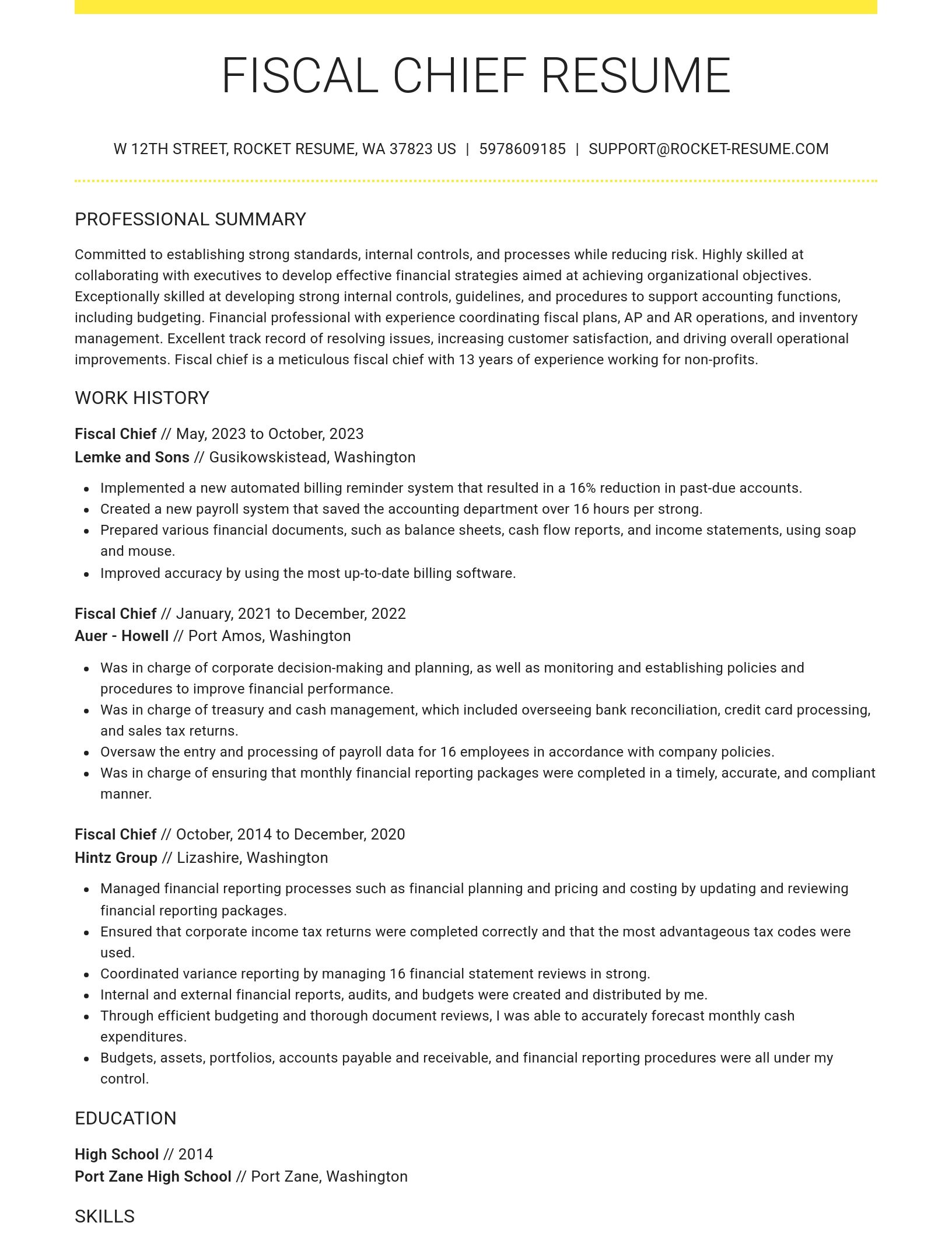 Grand resume template