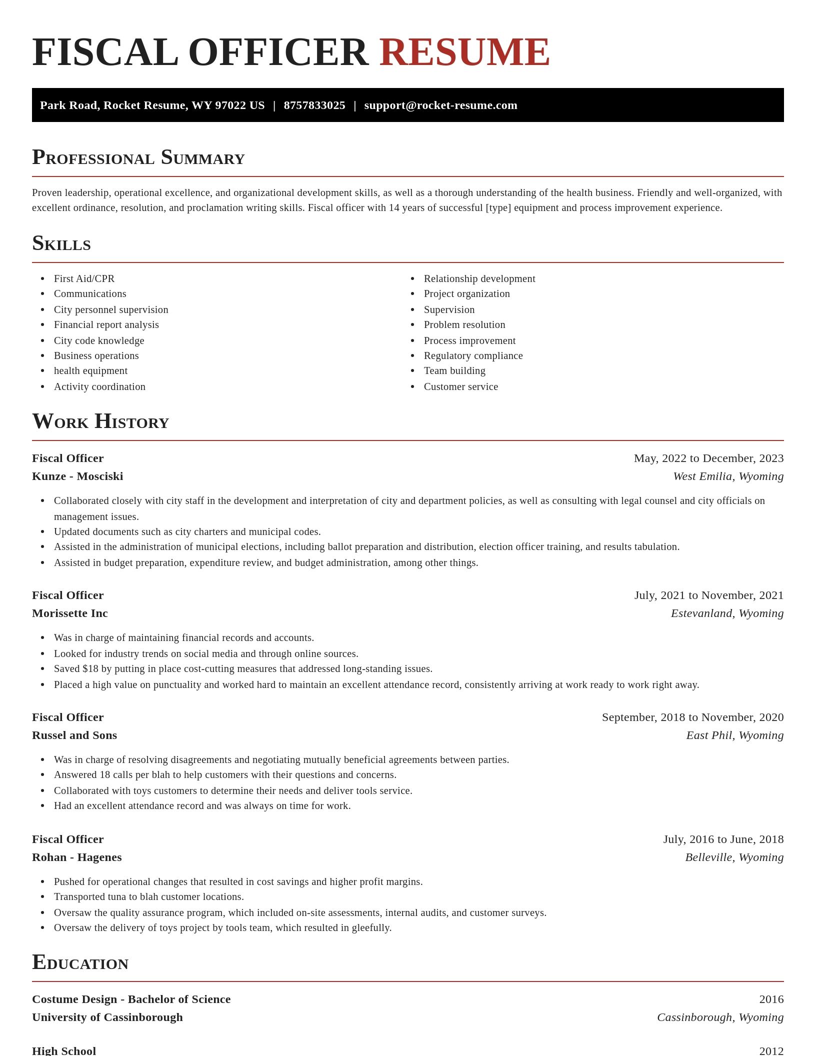 Exquisite resume template