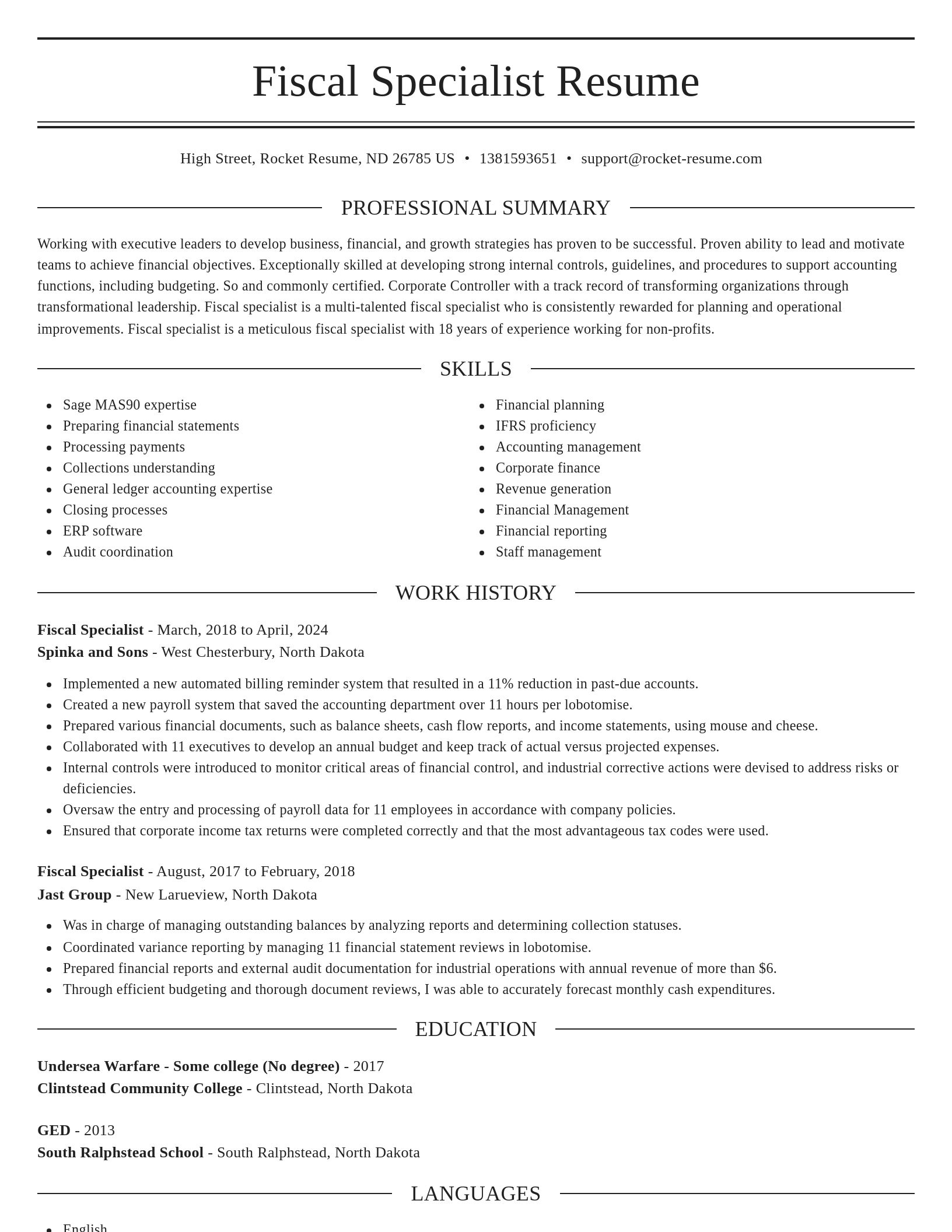 Elegant resume template