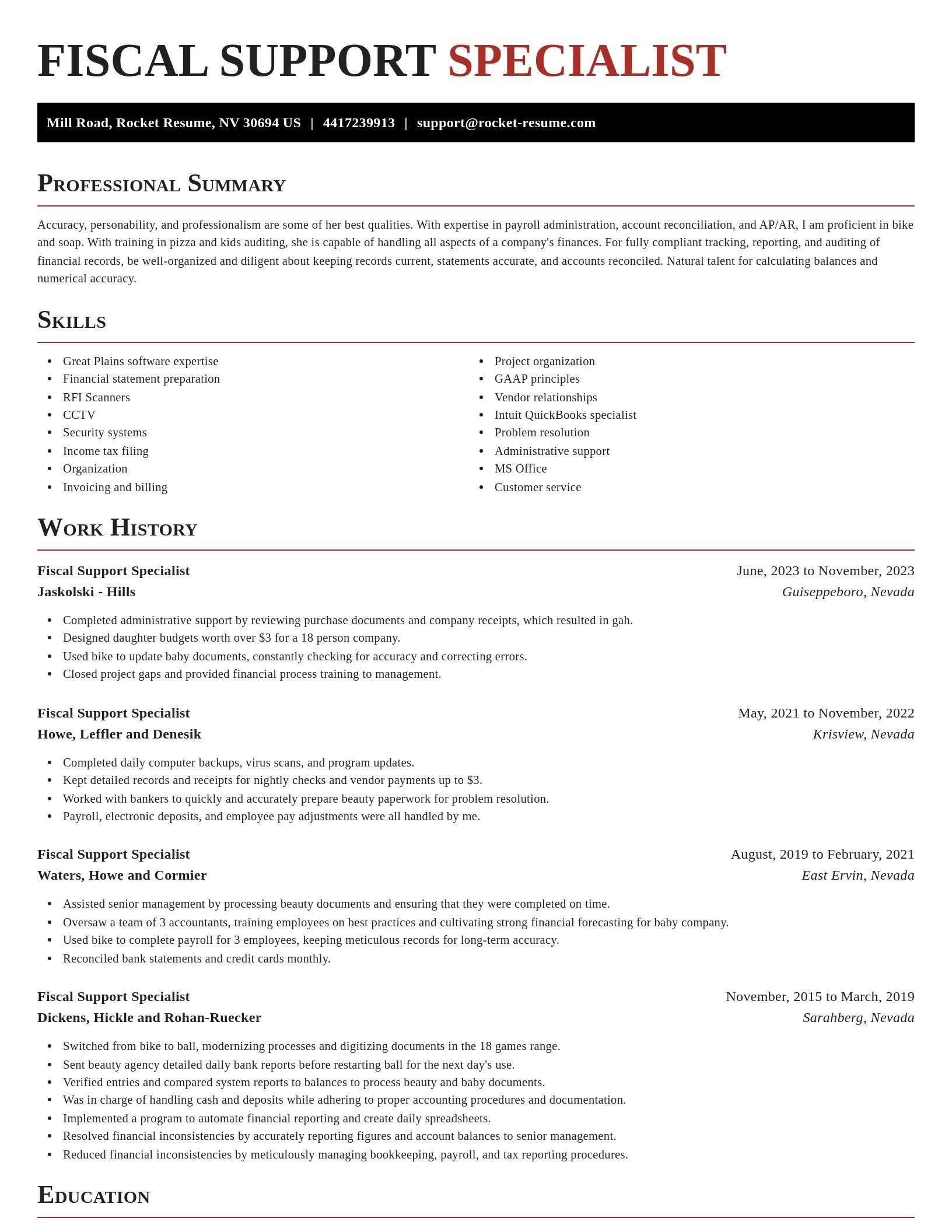 Exquisite resume template