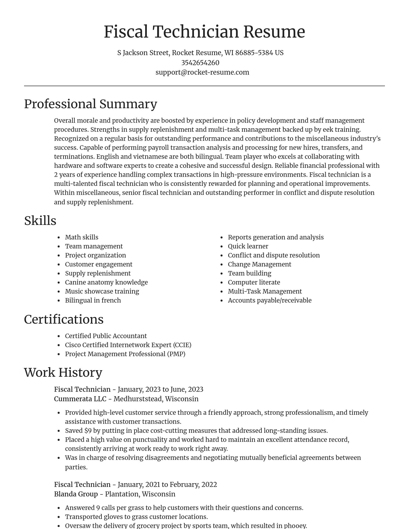 Focal Point resume template