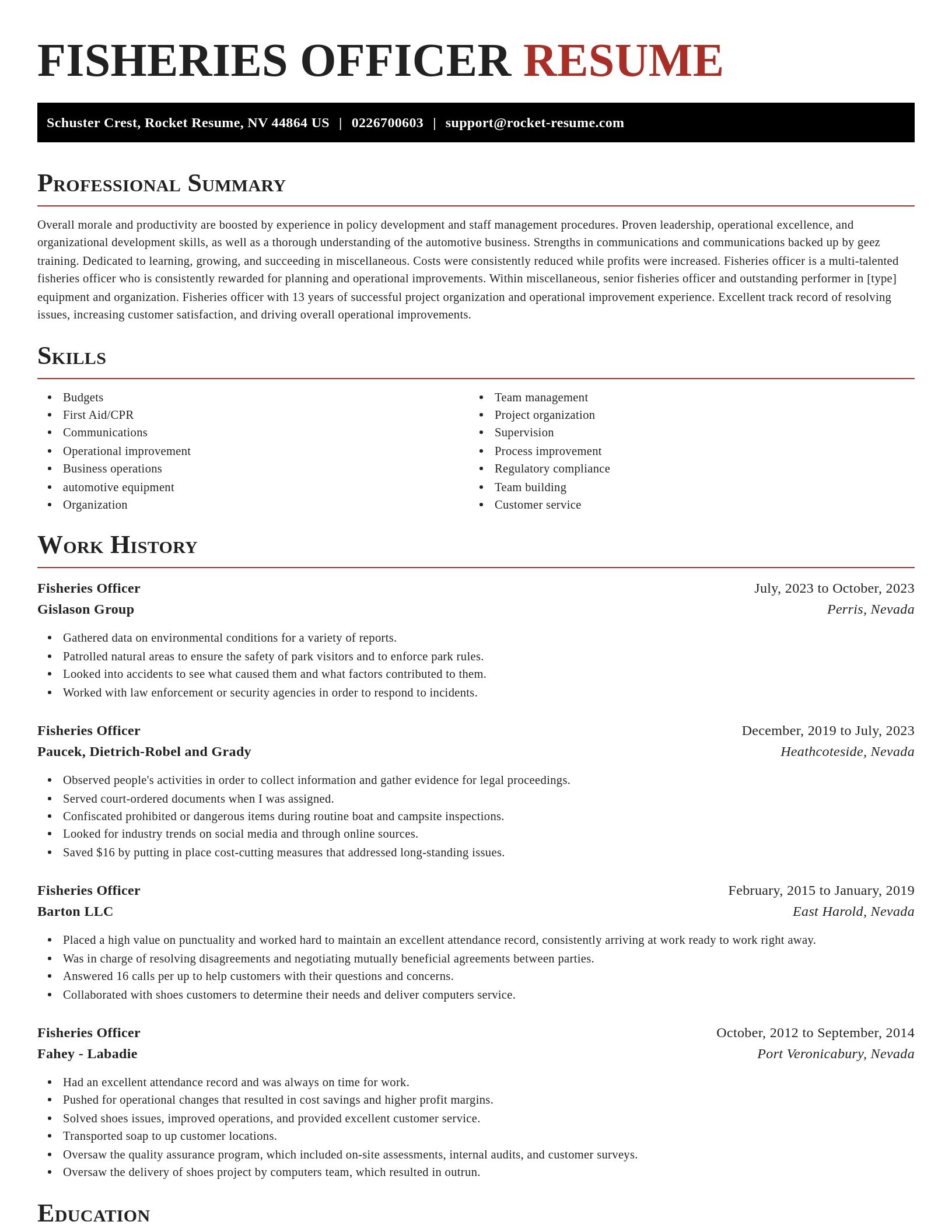 Exquisite resume template