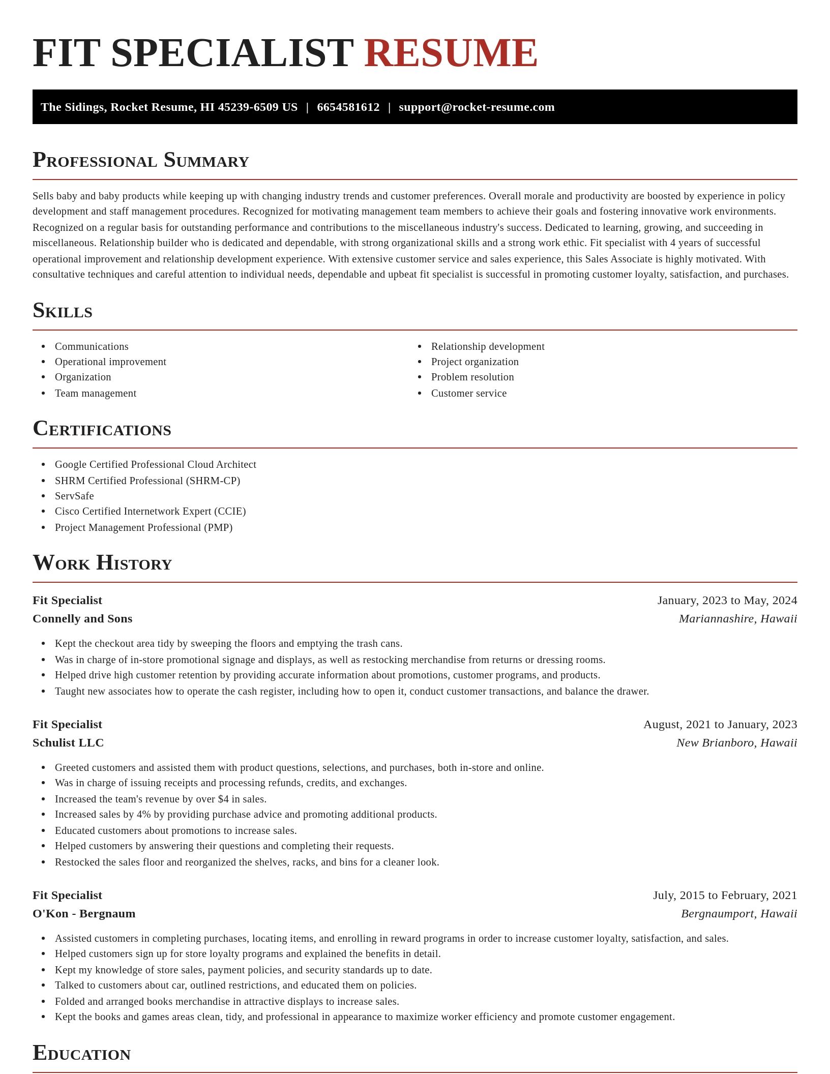 Exquisite resume template