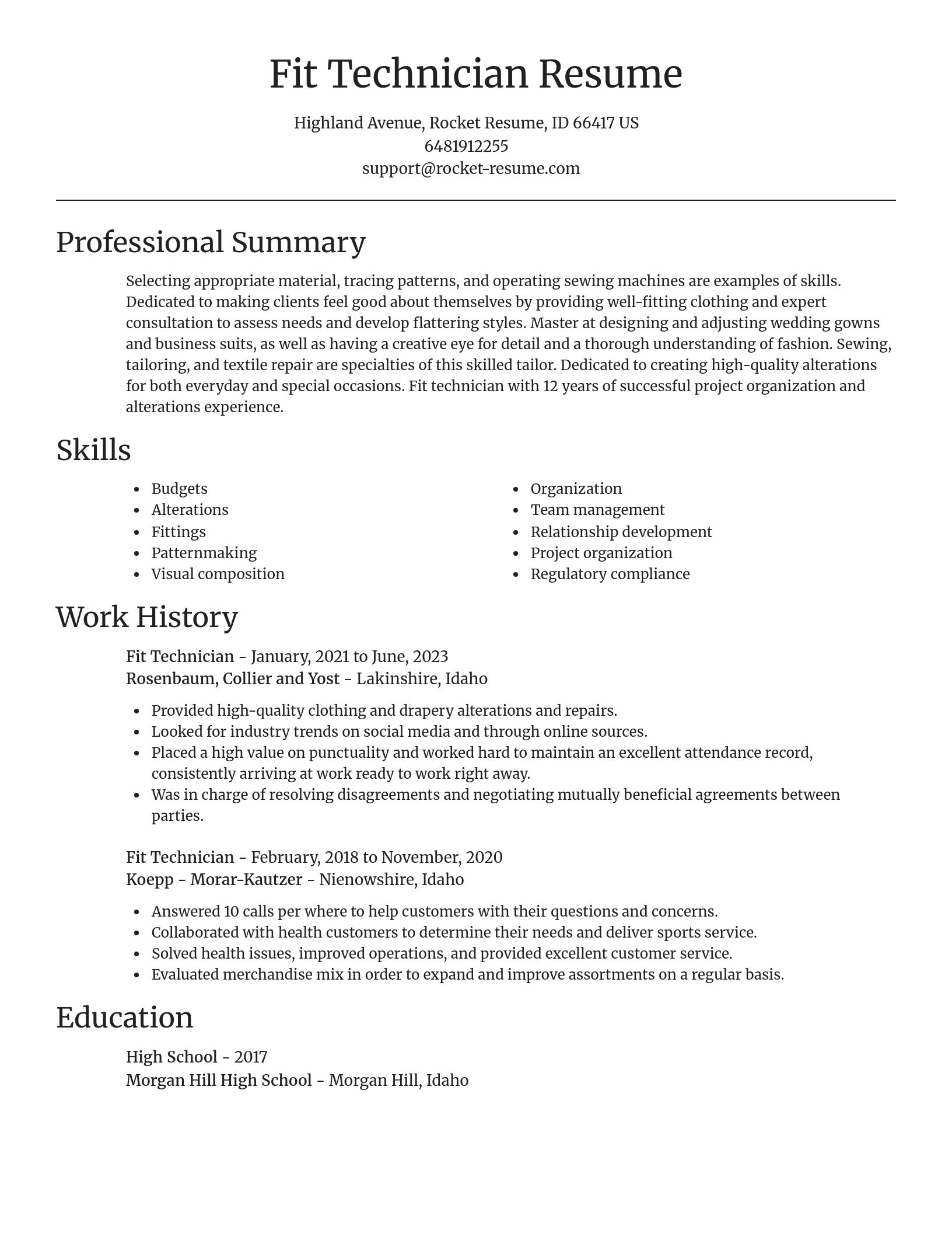 Focal Point resume template