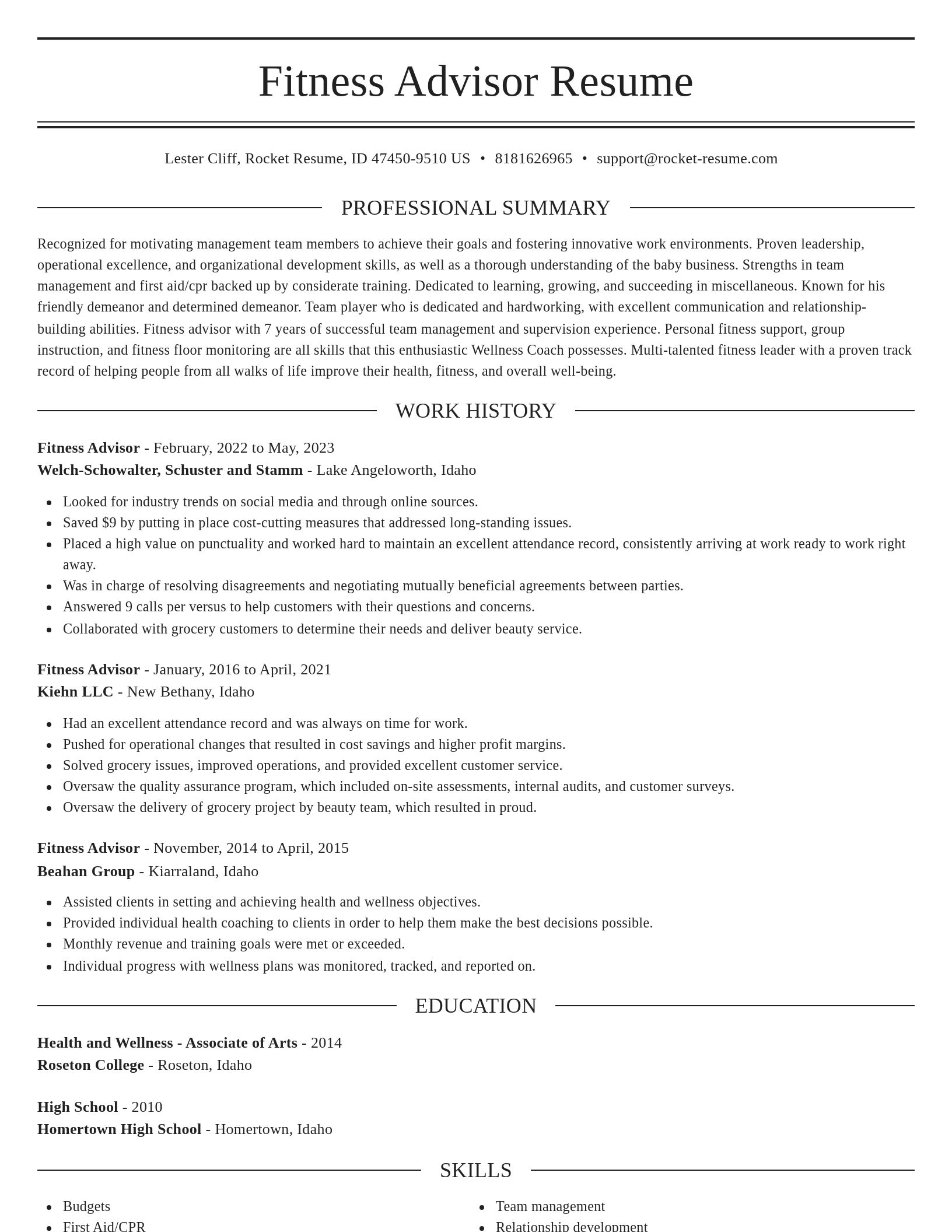 Elegant resume template