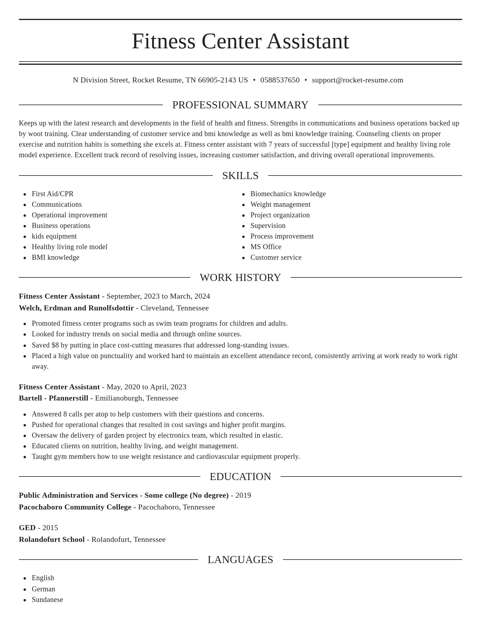 Elegant resume template