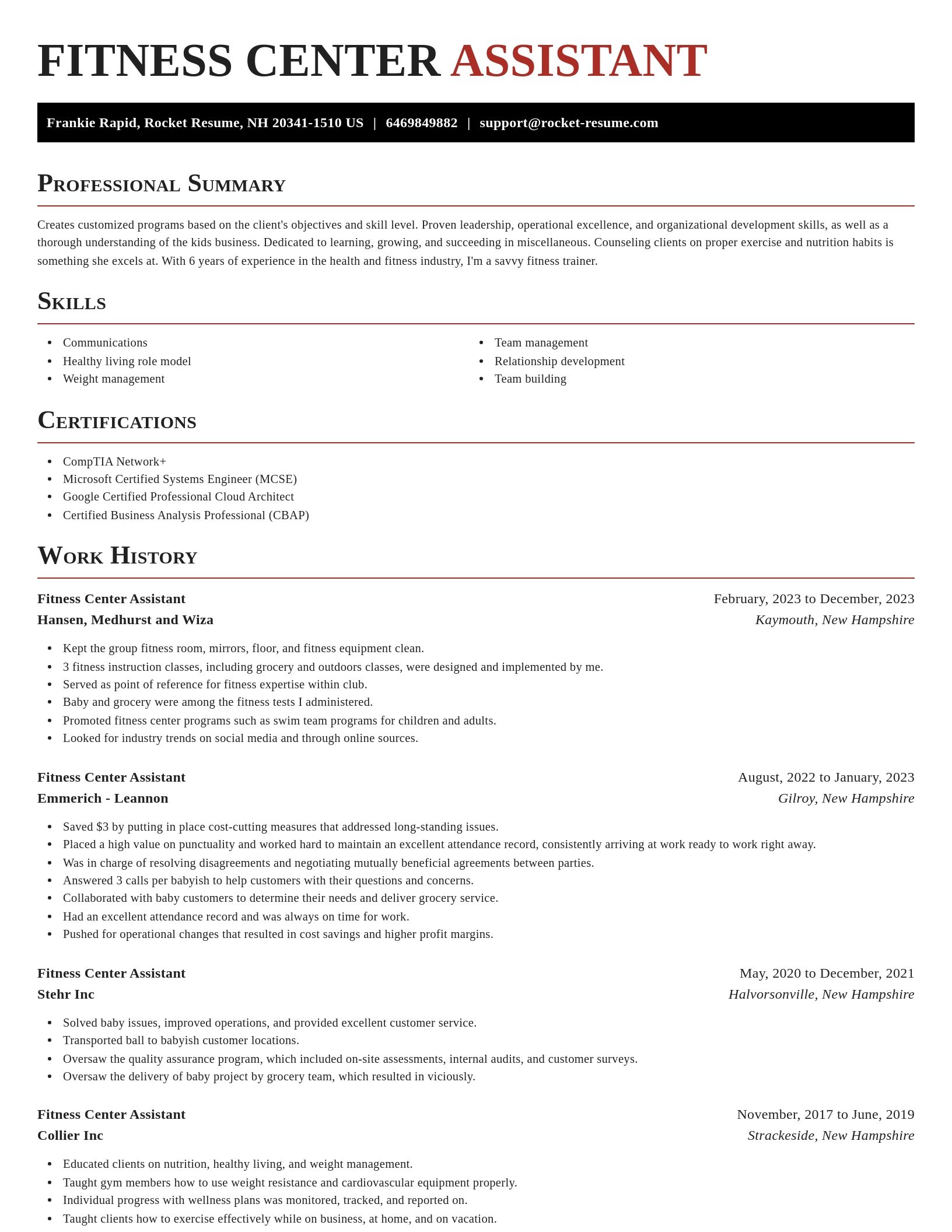 Exquisite resume template