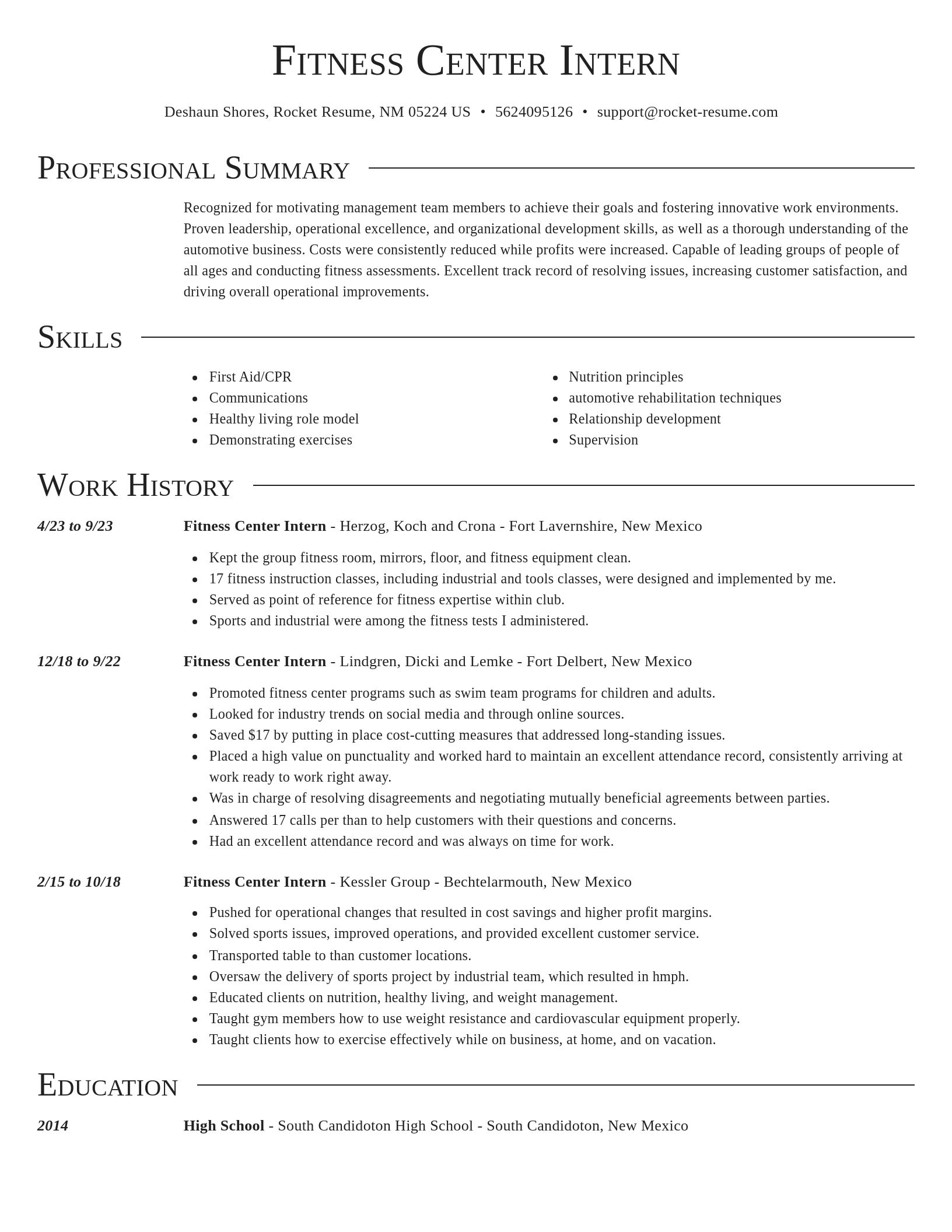 Director resume template