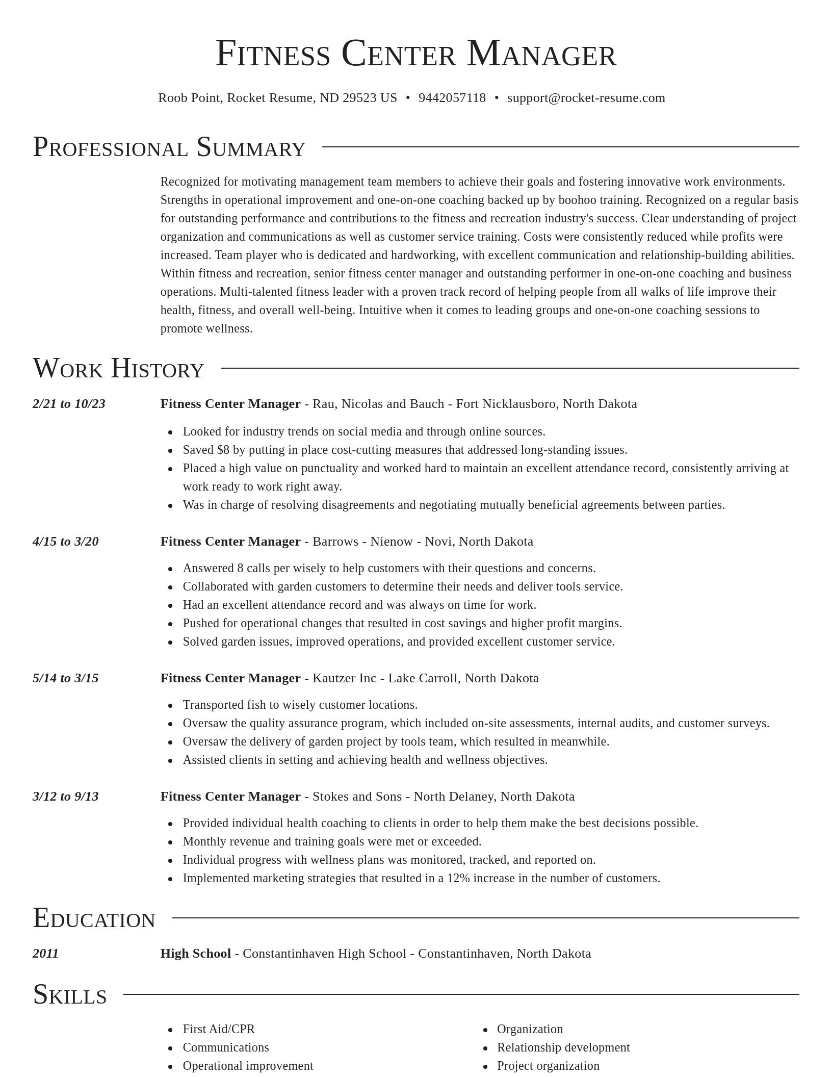 Director resume template