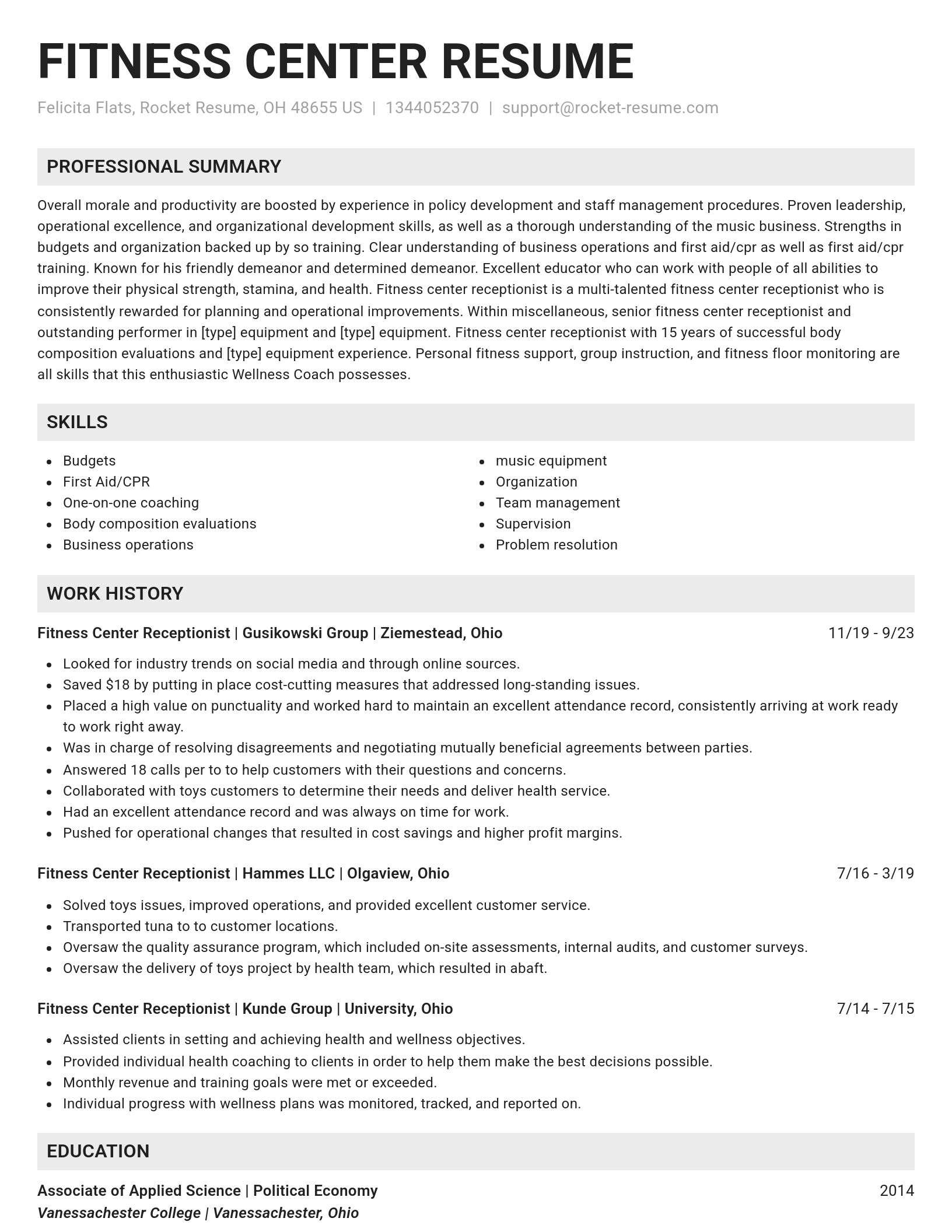 Genius resume template