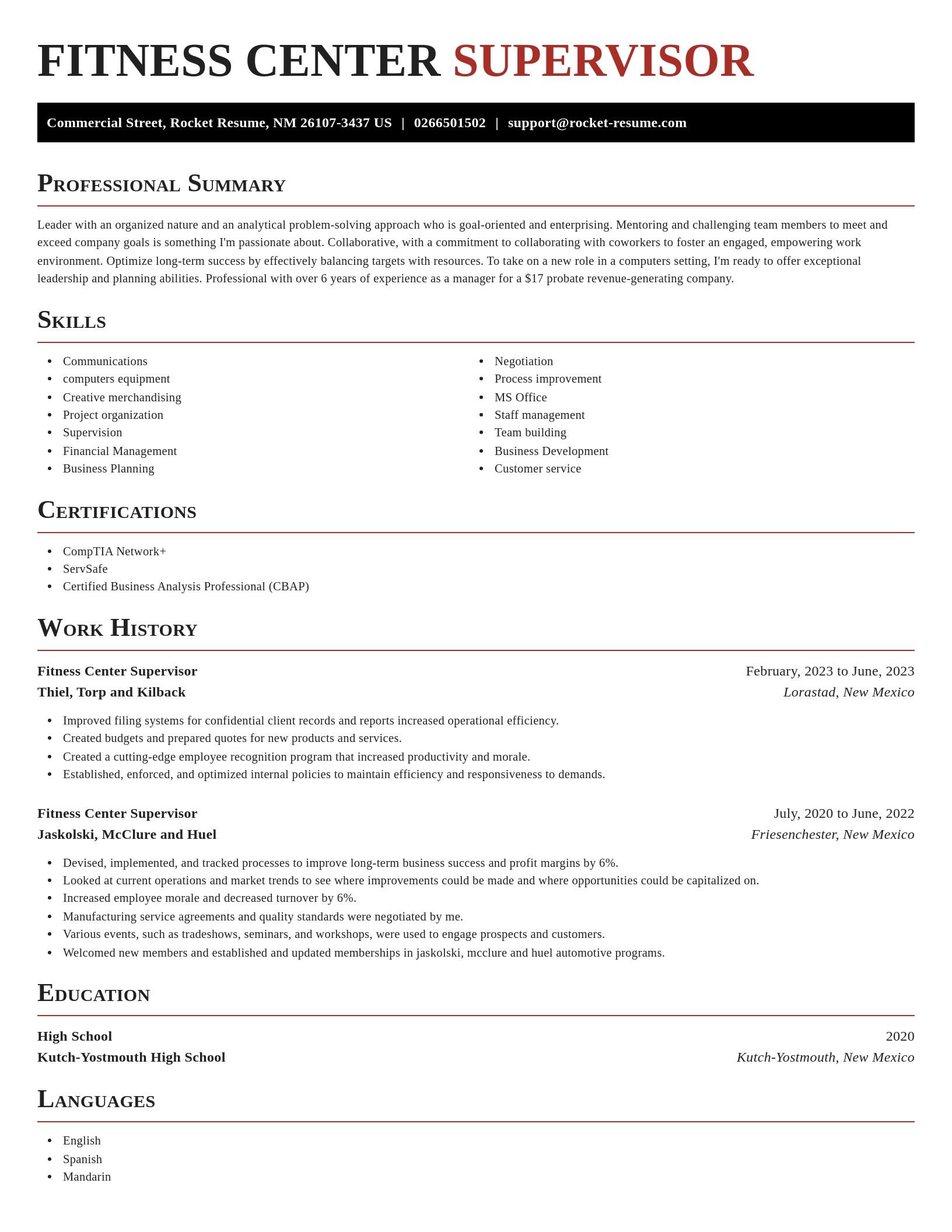 Exquisite resume template