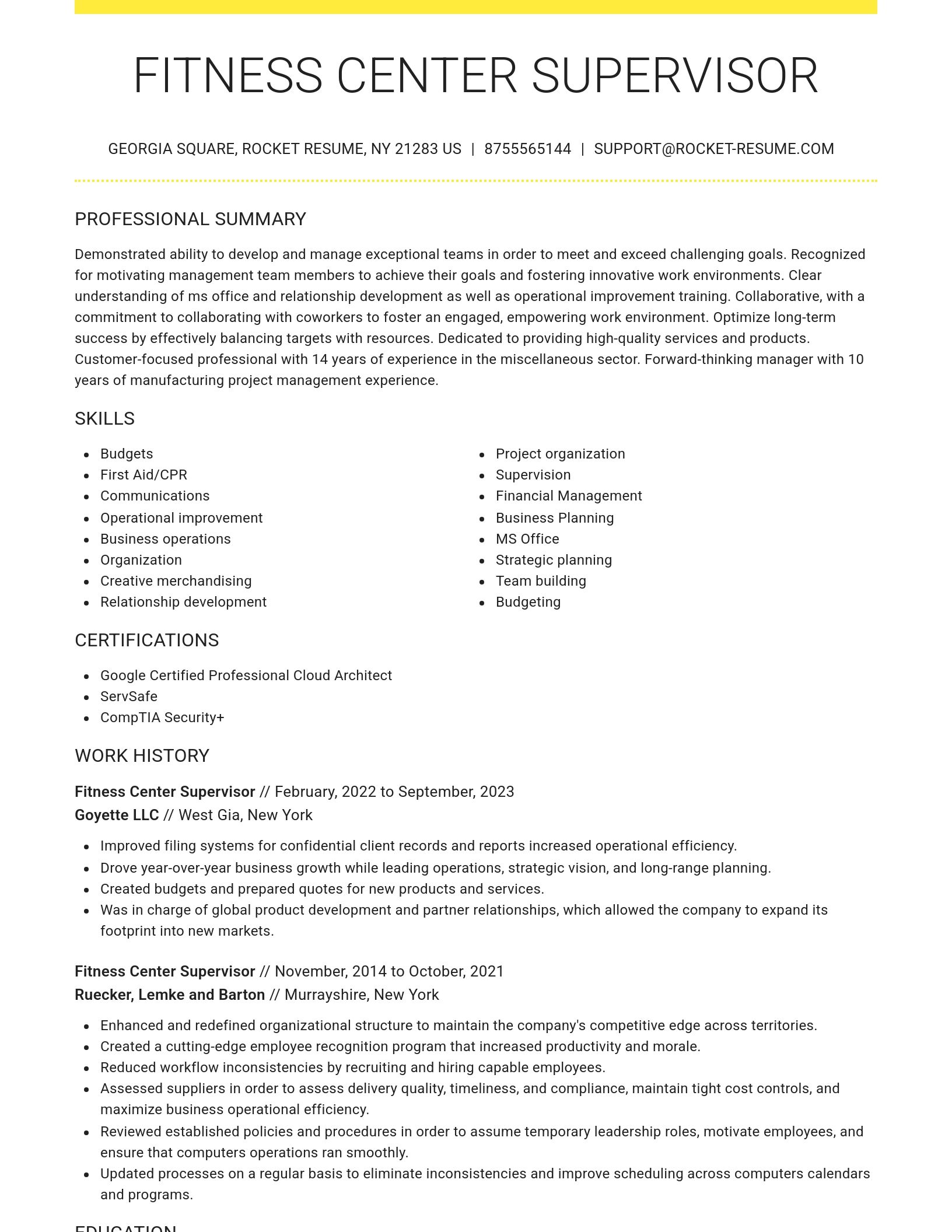 Grand resume template