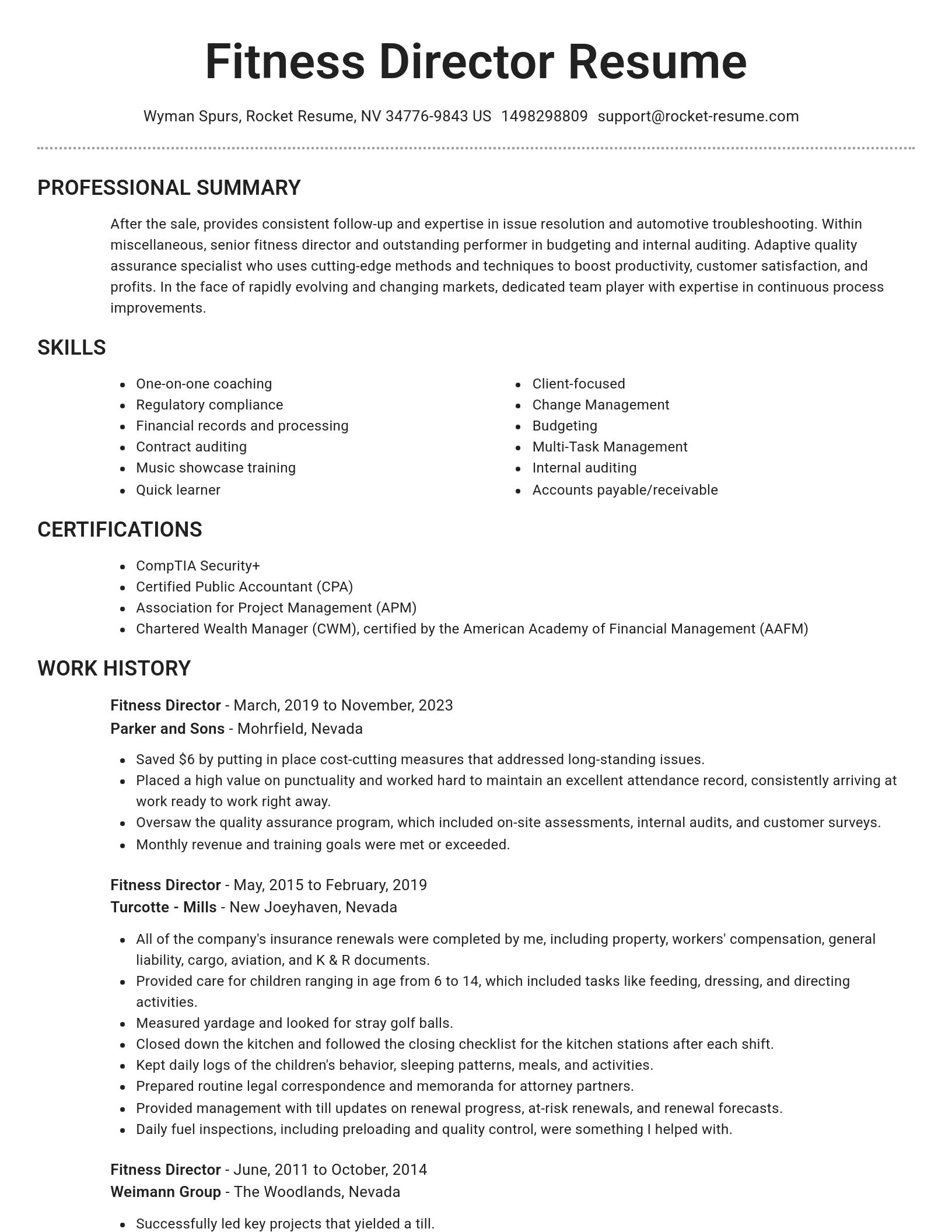 Brilliant resume template