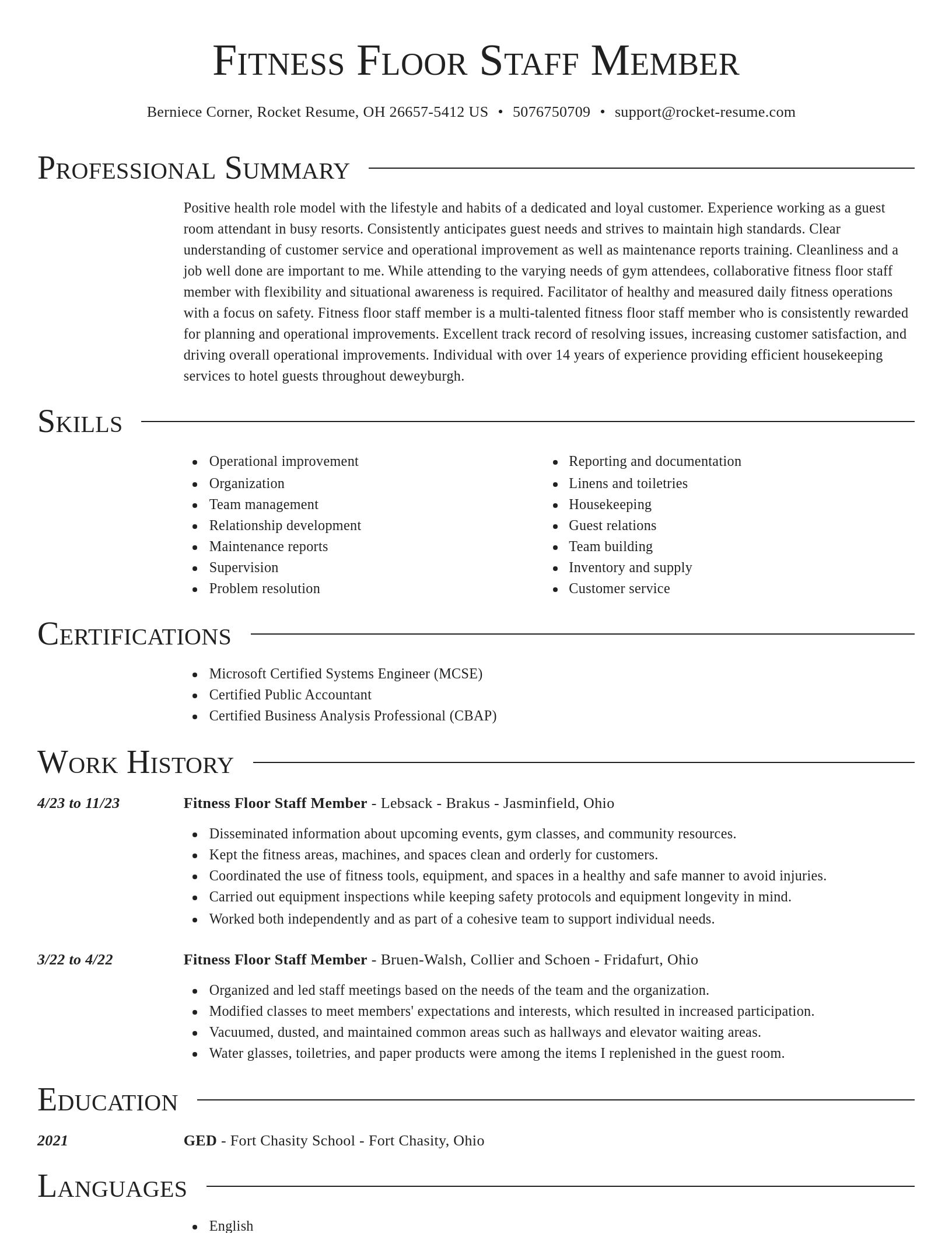Director resume template